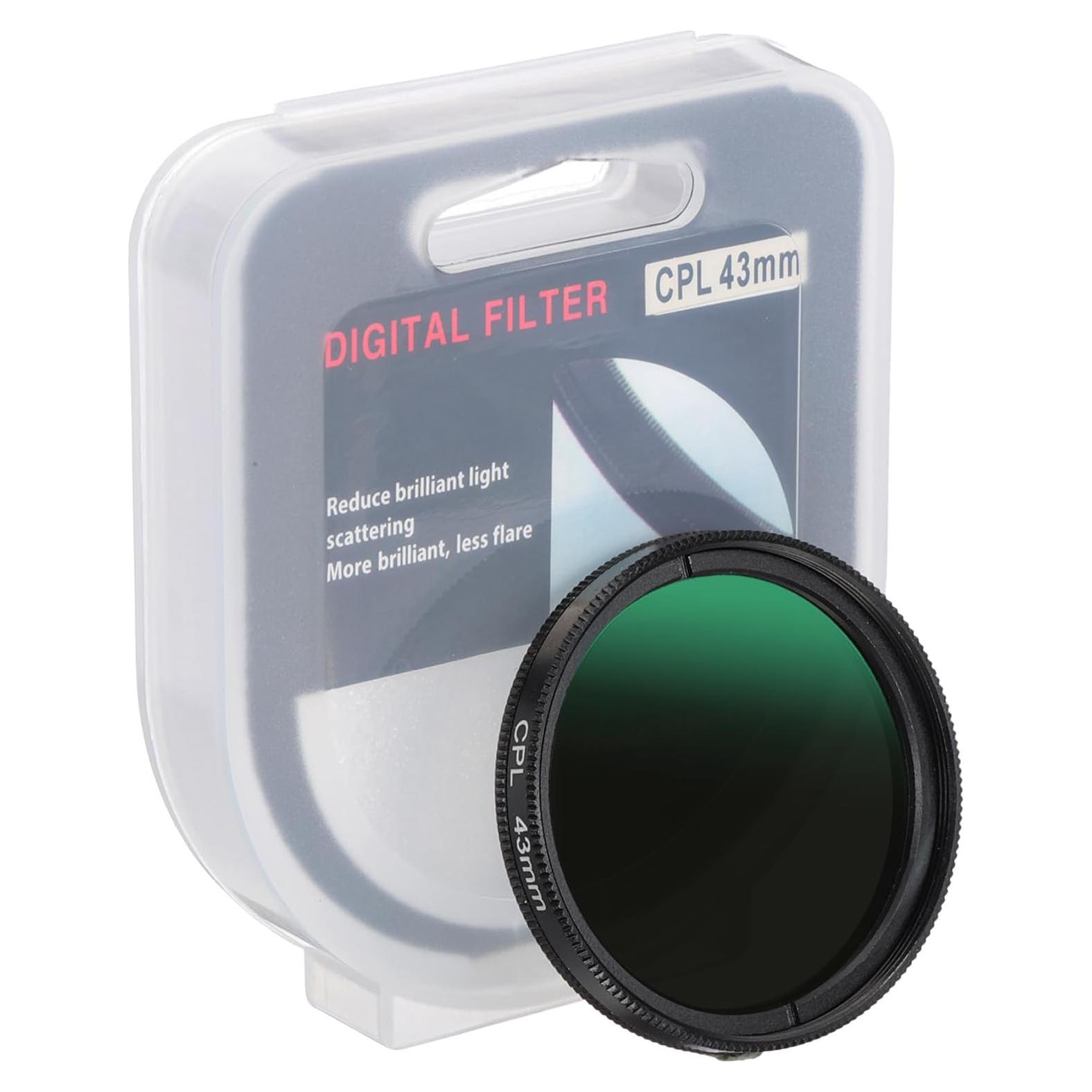 Filtro Polarizador Circular PATIKIL 43mm de Vidrio Óptico