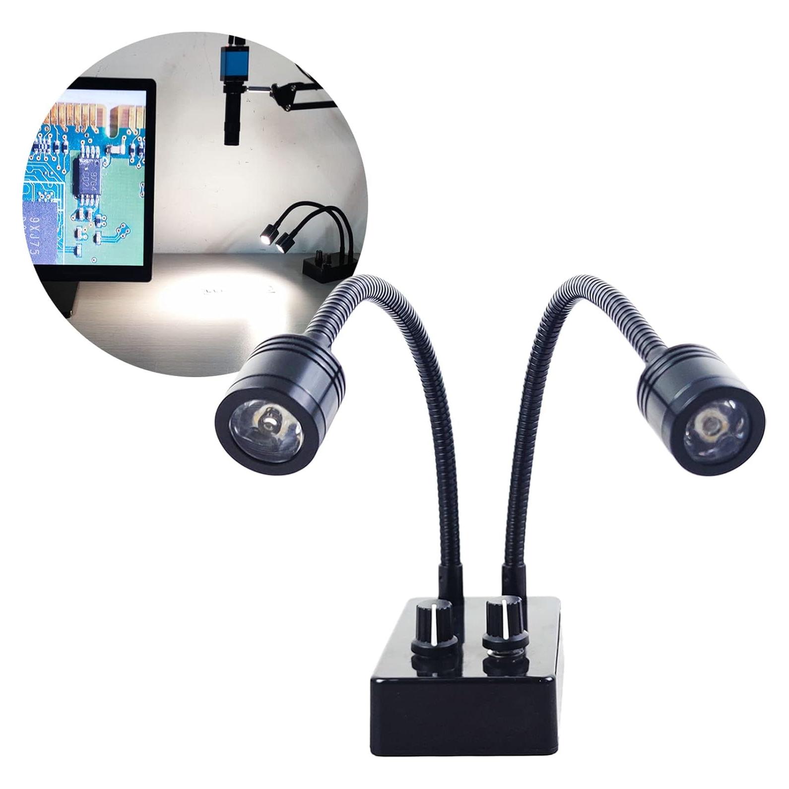 Fuente de luz LED USB para microscopio Upwtkim, 0-100% ajustable