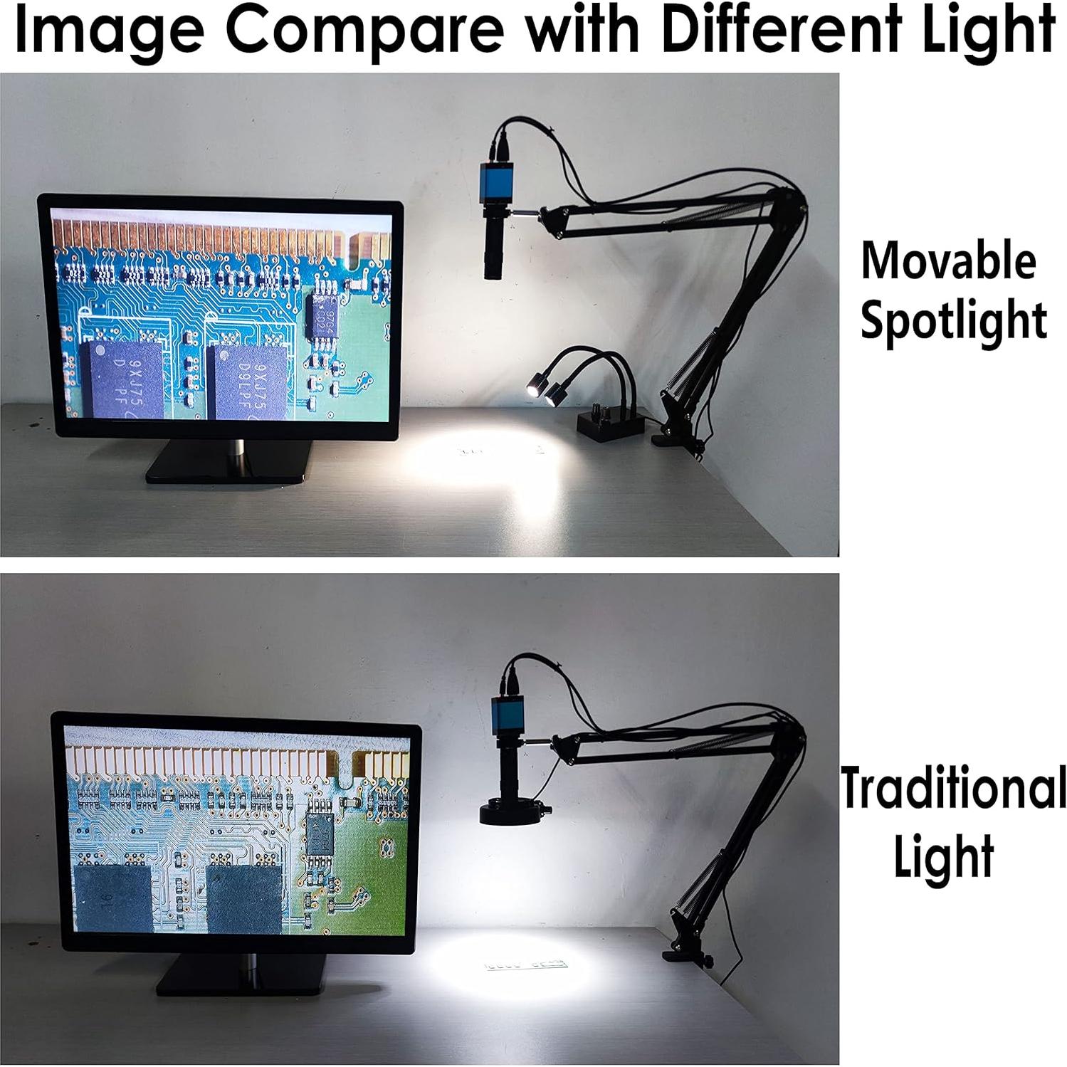 Fuente de luz LED USB para microscopio Upwtkim, 0-100% ajustable