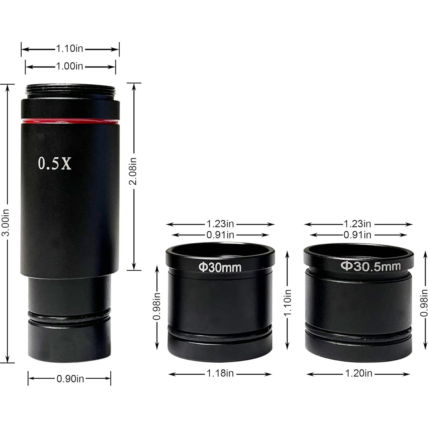 Adaptador C-Mount 0.5x Parco Scientific para Microscopio Trinocular