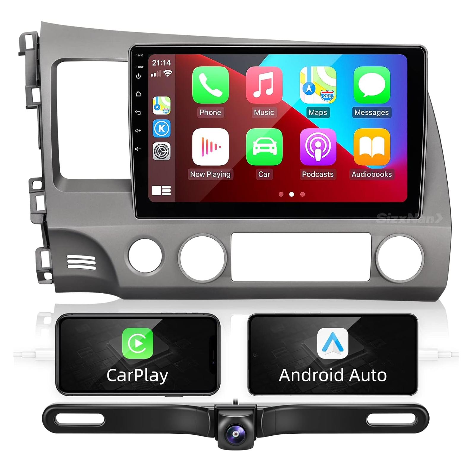 Pantalla Táctil 10.1" Android SizxNanv para Honda Civic 2006-2011