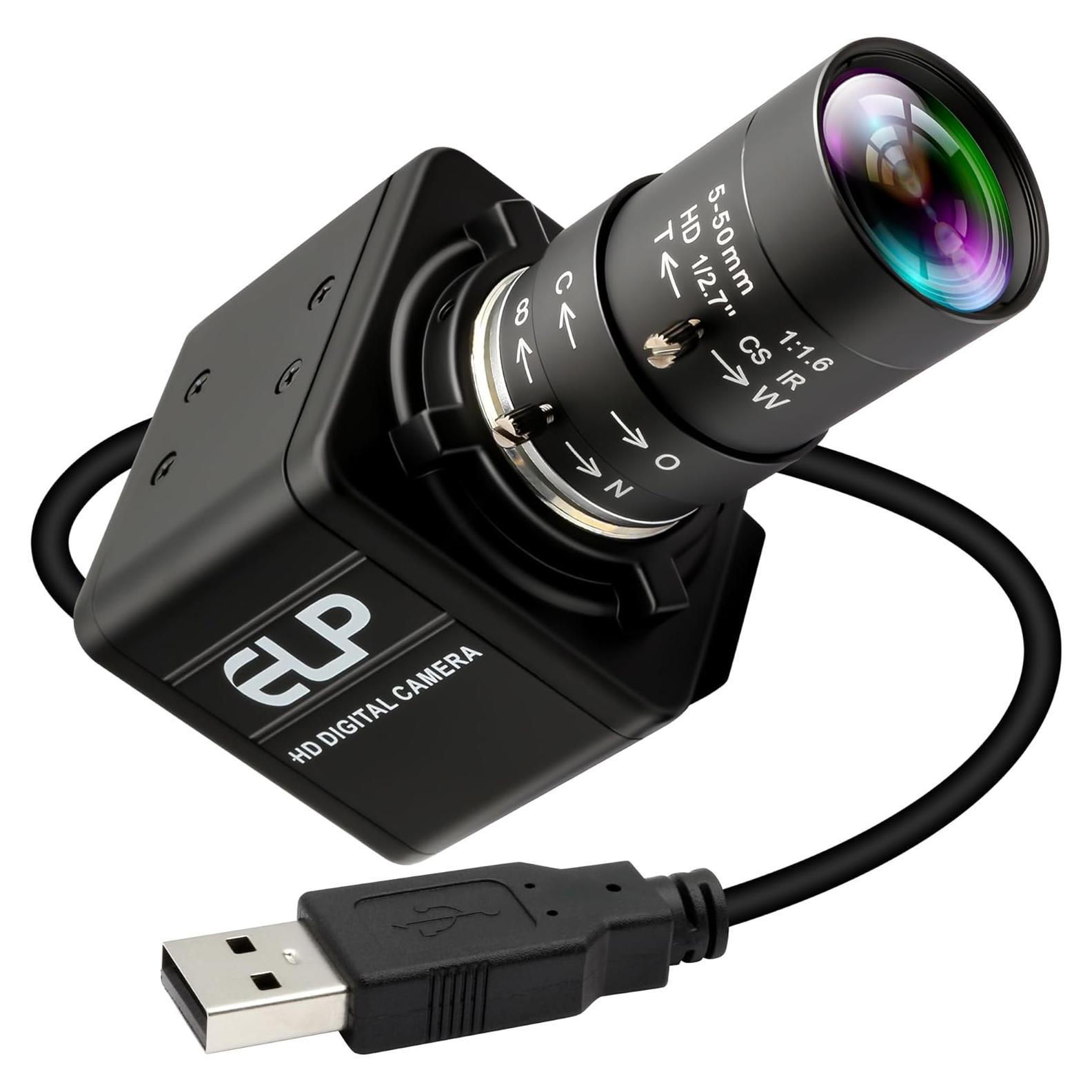 Cámara USB 16MP IFWATER con Lente Varifocal 5-50mm