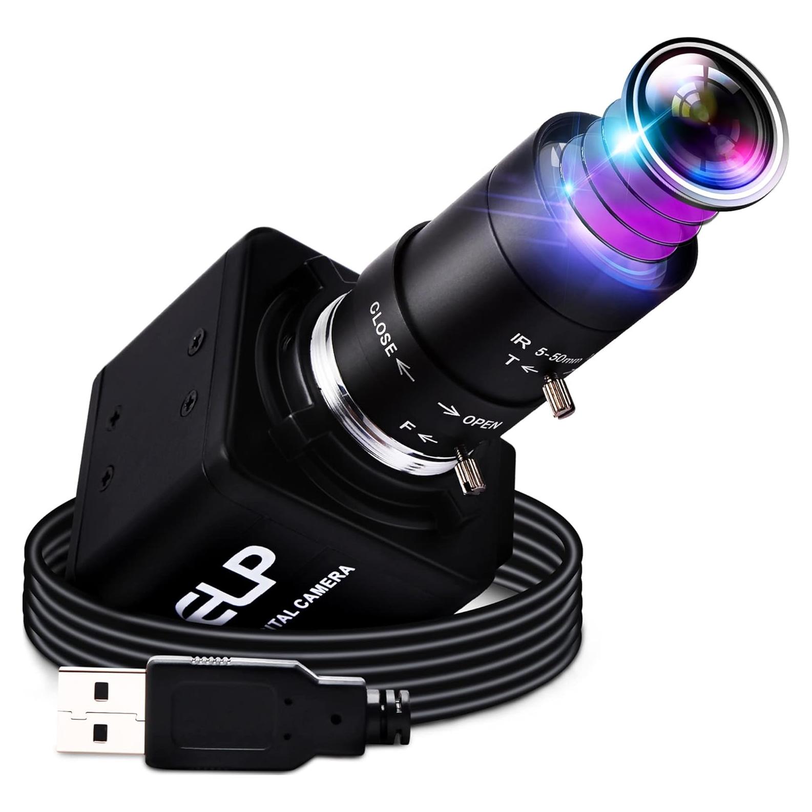 Cámara USB 4K IEights con Zoom Manual 5-50mm UVC