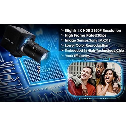 Cámara USB 4K IEights con Zoom Manual 5-50mm UVC