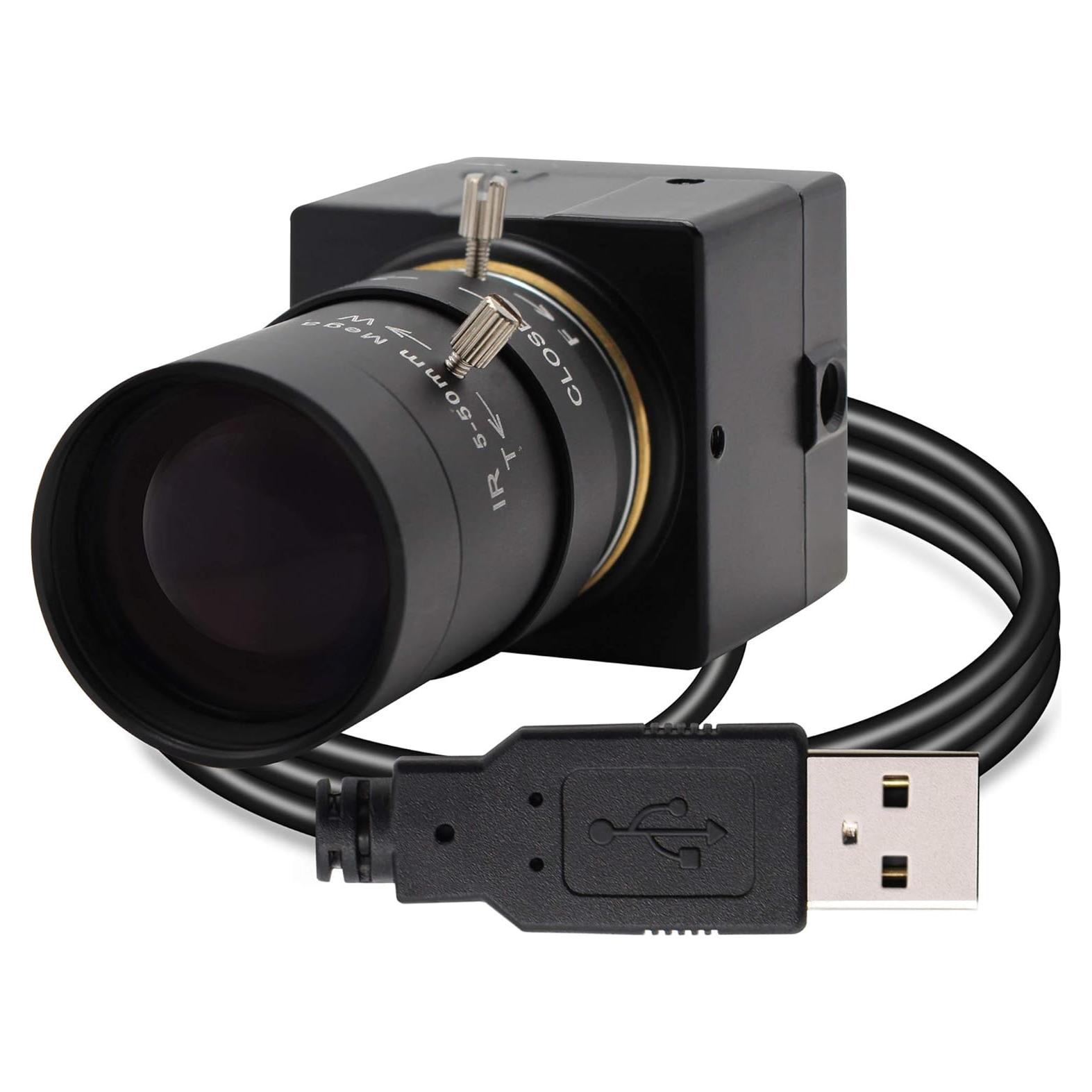 Cámara Webcam USB Hotpet 1080P Lente Varifocal 5-50mm