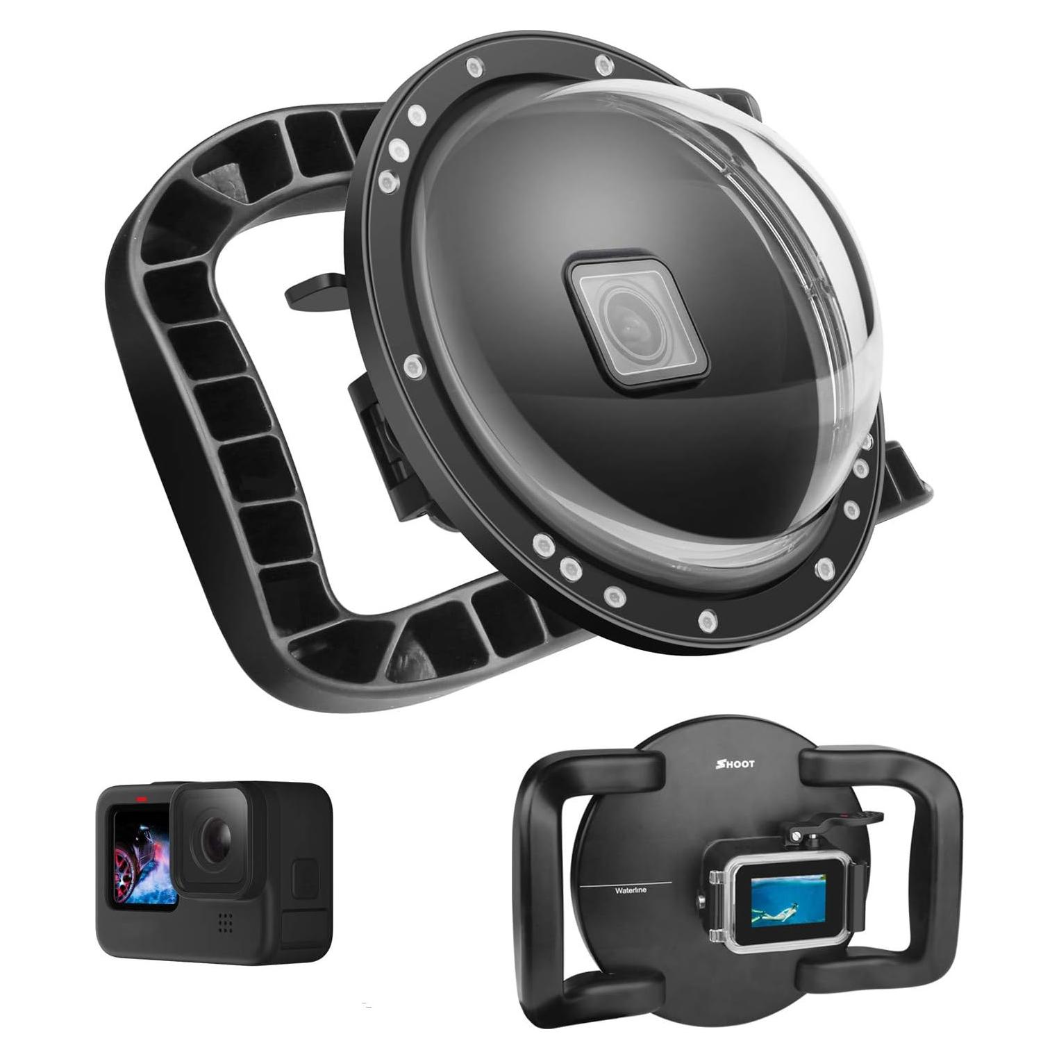 Puerto Dome SHOOT para GoPro Hero 13/12/11/10/9 - Impermeable hasta 30m