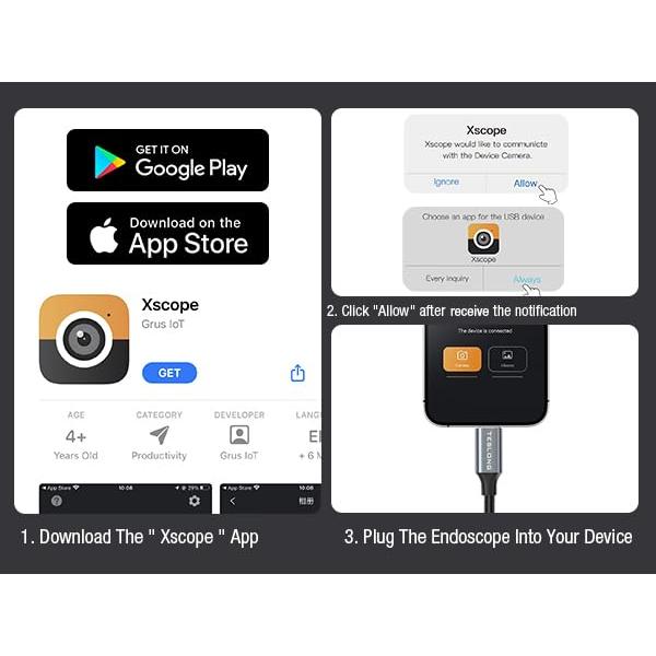 Cámara de Endoscopio Teslong 10m USB-C con 8 Luces LED