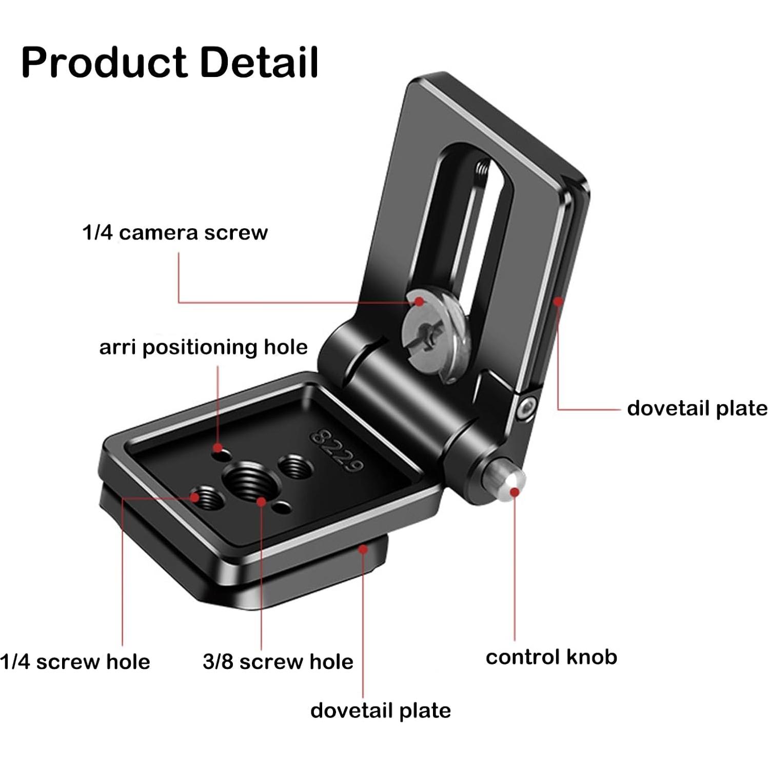 Soporte en L Plegable VEETALEE para Cámara DSLR y Sin Espejo