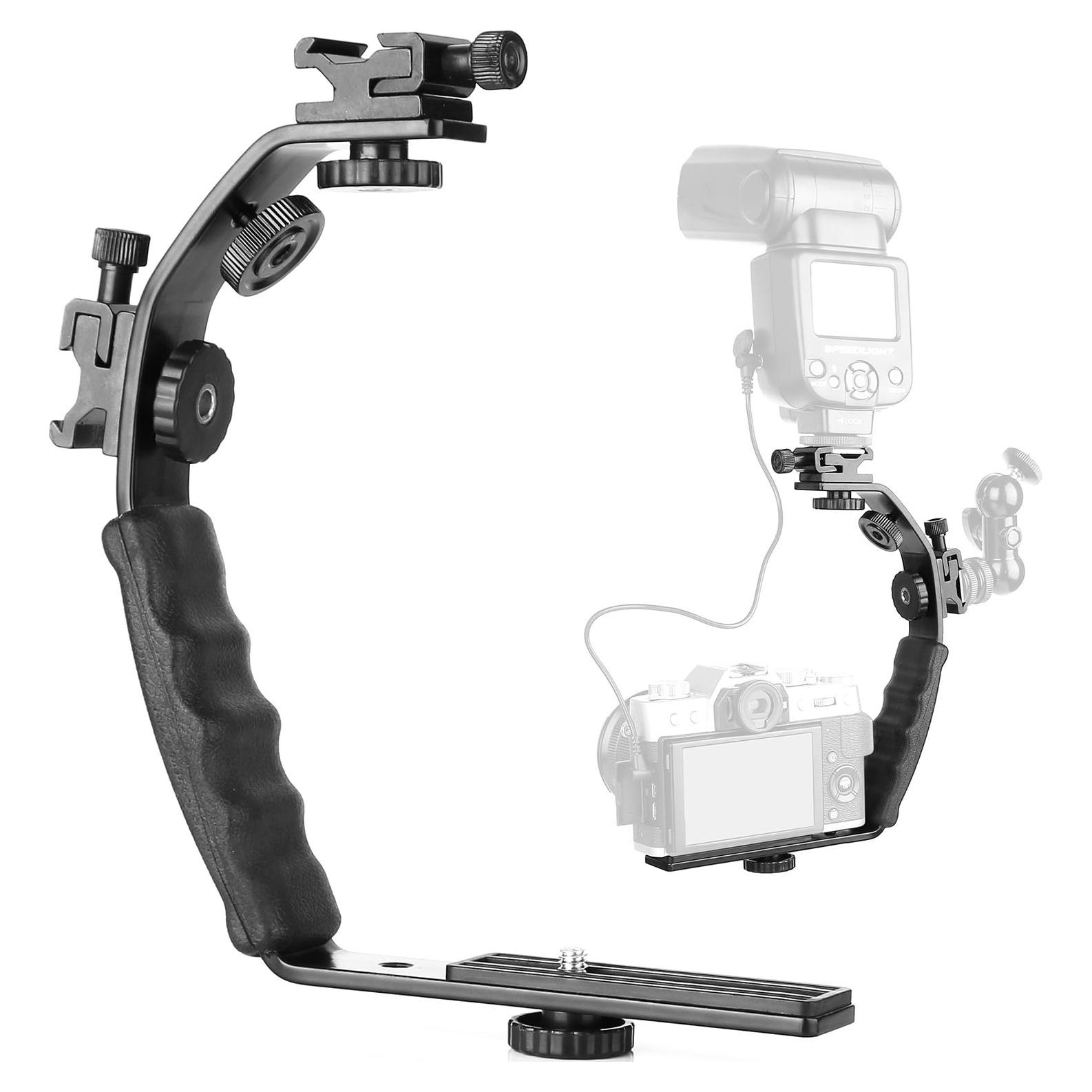 Soporte en L ChromLives para cámara DSLR con agarre acolchado