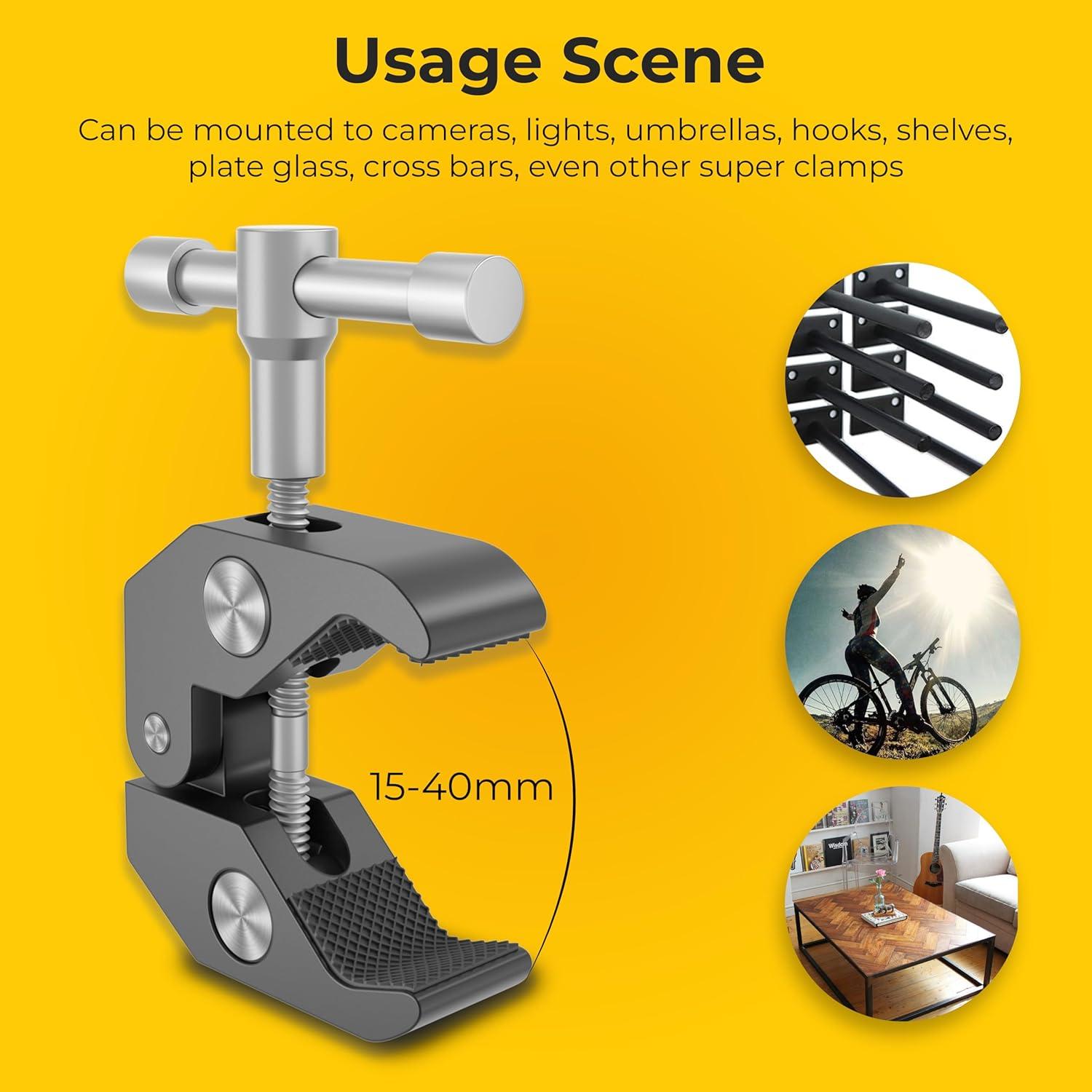 Abrazadera Mágica Reflex Camera 1/4" y 3/8" Ajustable