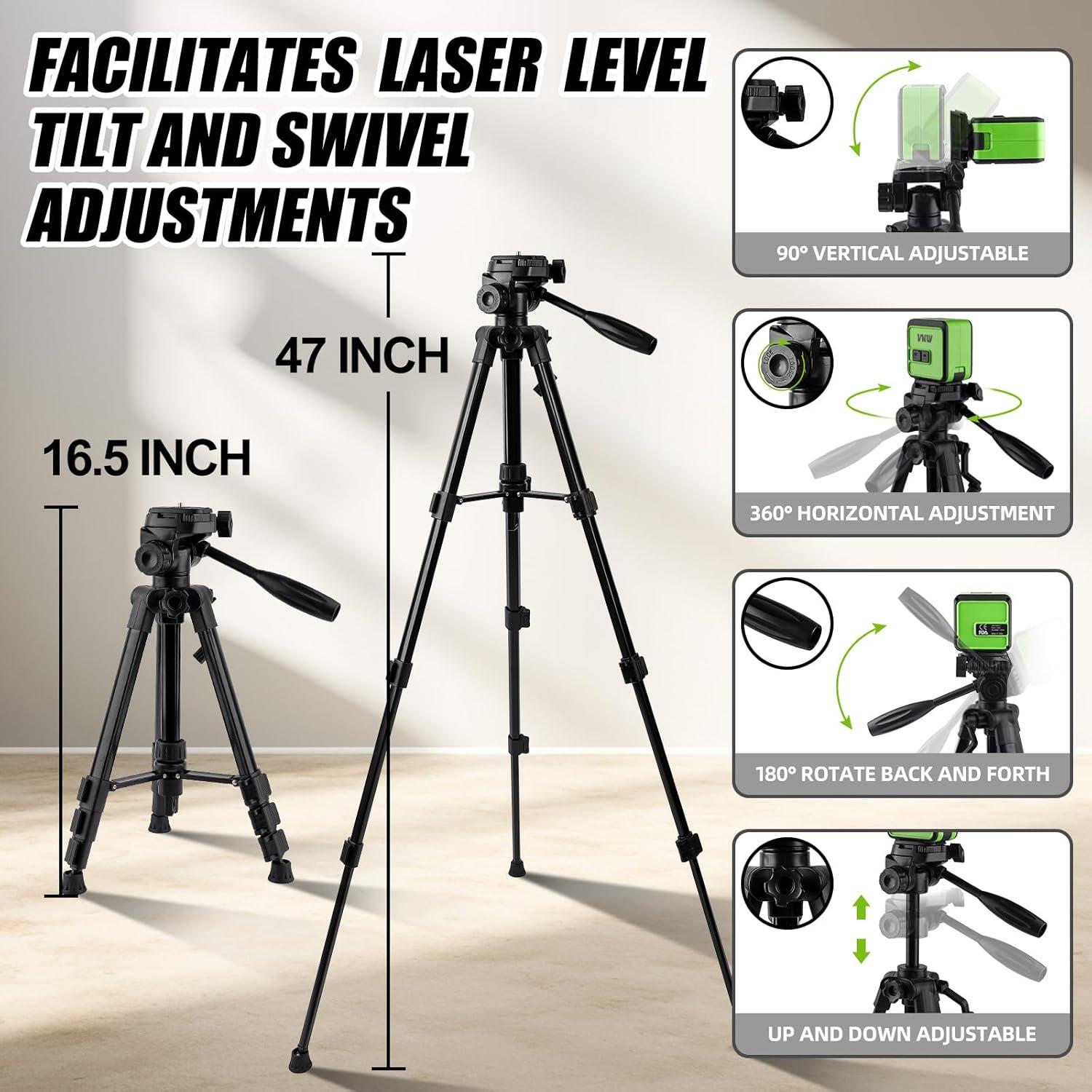 Trípode VNW 47" (119 cm) con nivel de burbuja y placa rápida