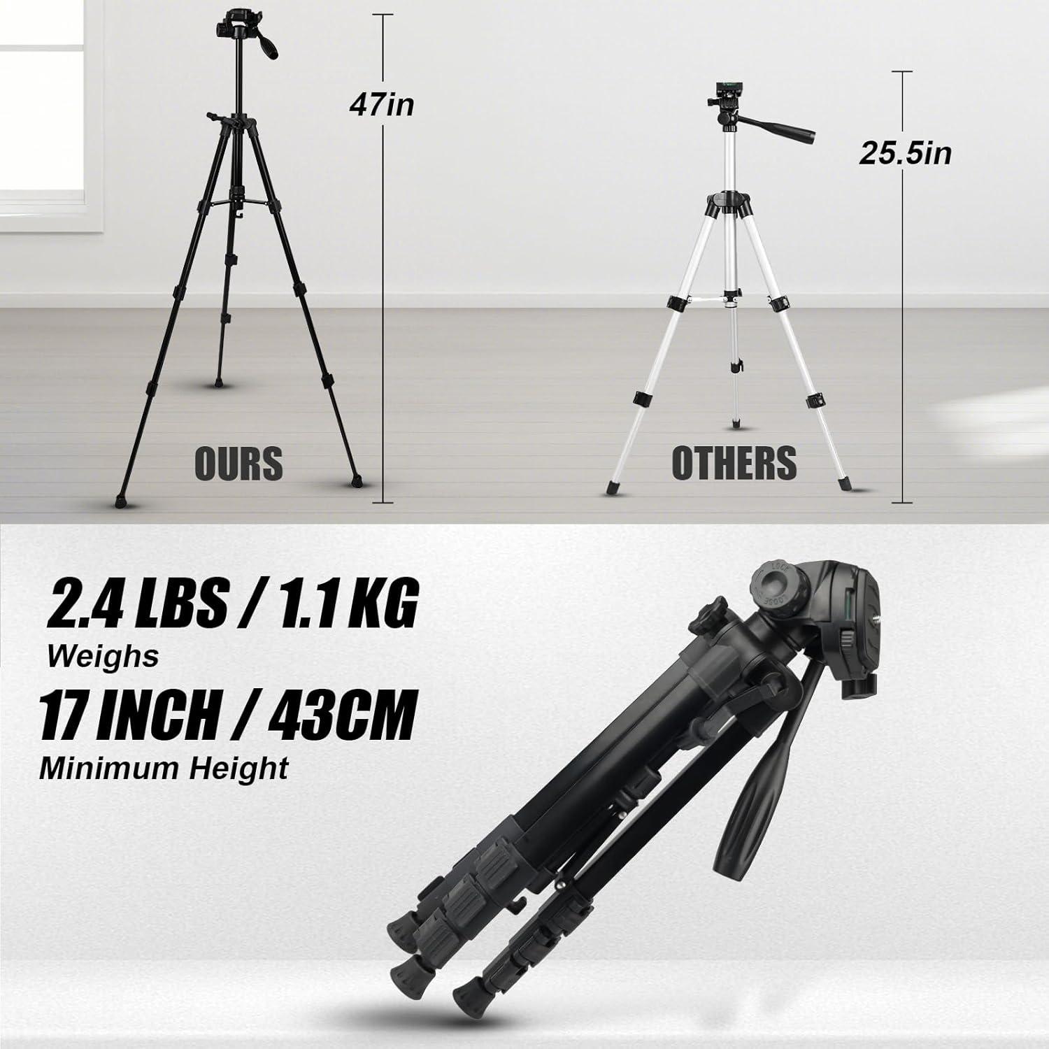 Trípode VNW 47" (119 cm) con nivel de burbuja y placa rápida