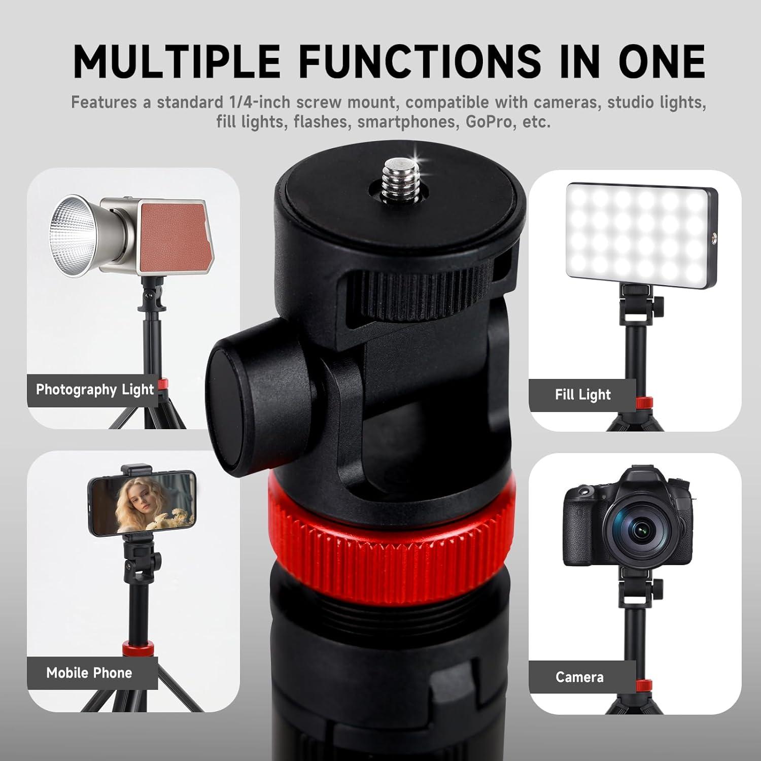 Trípode de Aluminio YSKE 205 cm Ajustable para Cámara y Luz