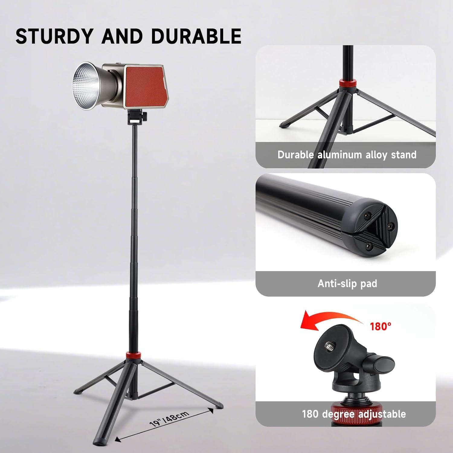 Trípode de Aluminio YSKE 205 cm Ajustable para Cámara y Luz