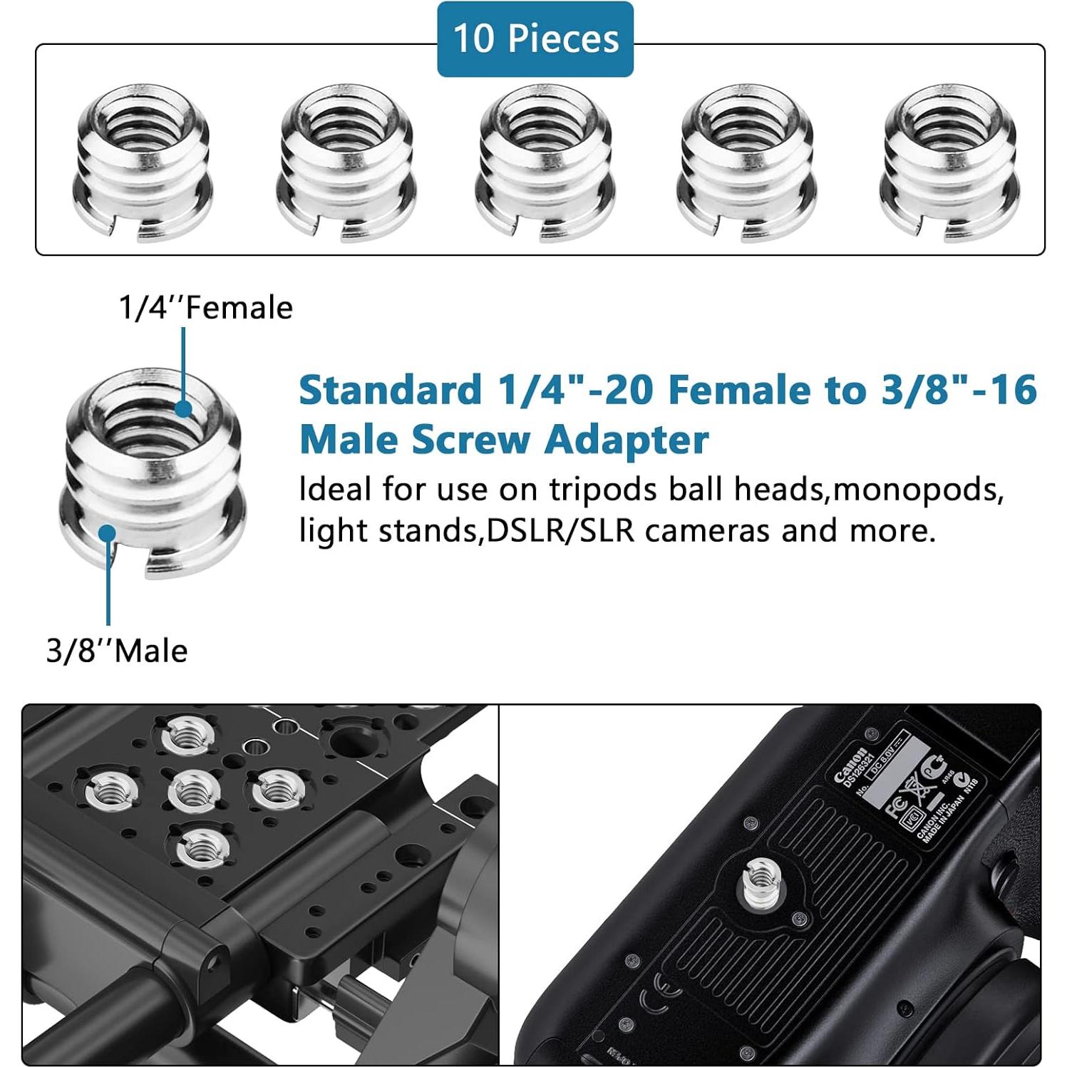 Adaptador de Trípode ChromLives 26 Piezas para Cámara