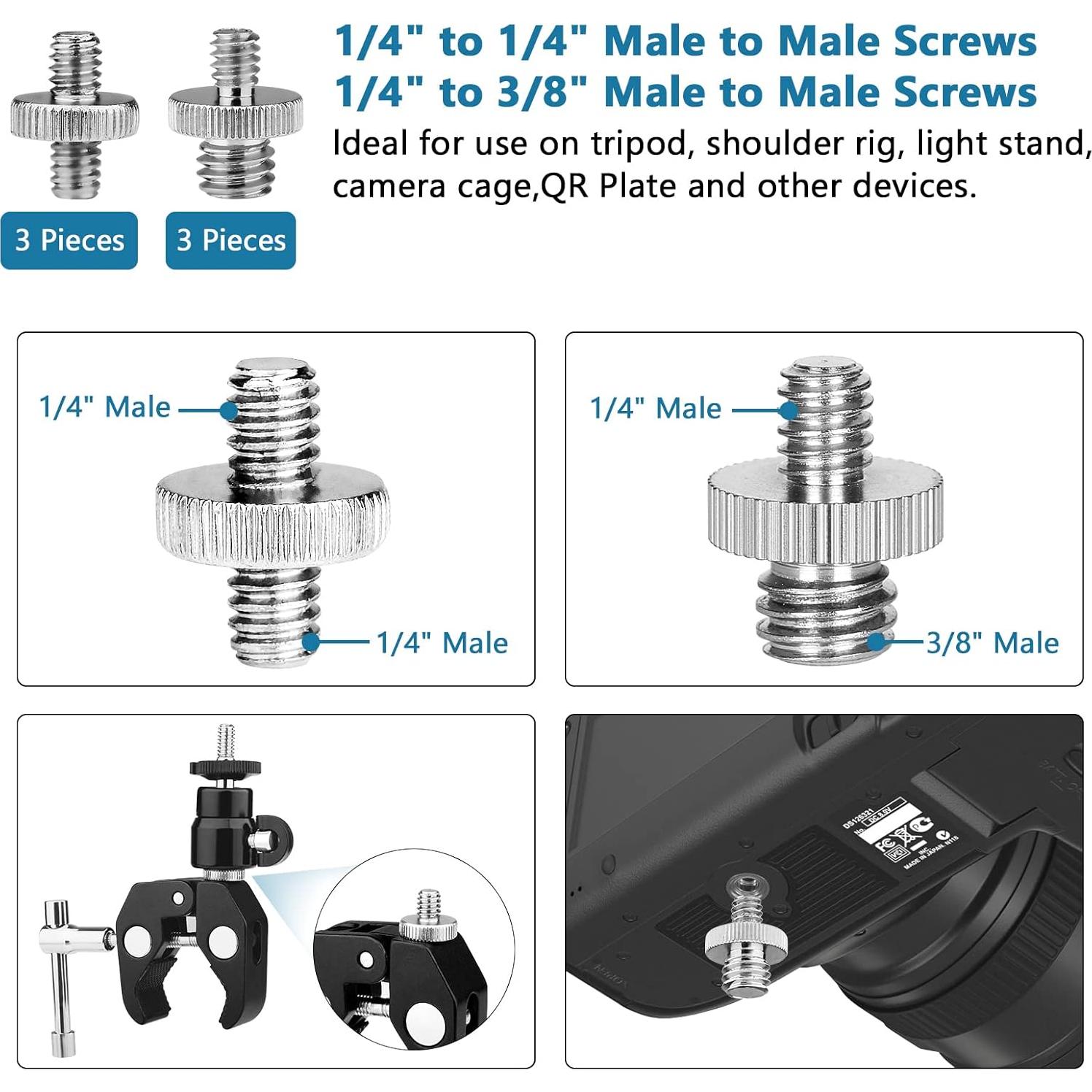 Adaptador de Trípode ChromLives 26 Piezas para Cámara