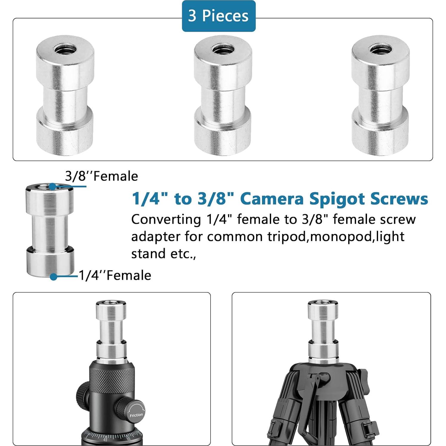 Adaptador de Trípode ChromLives 26 Piezas para Cámara