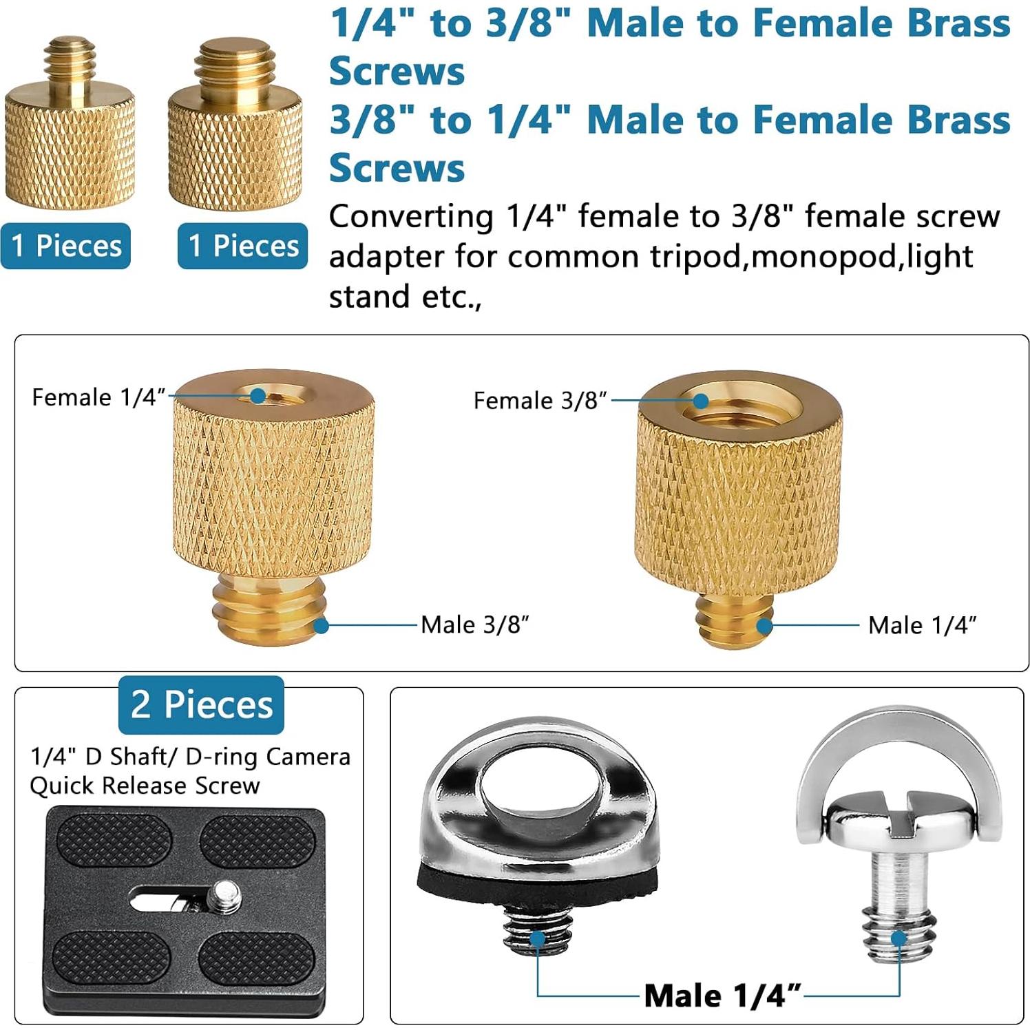 Adaptador de Trípode ChromLives 26 Piezas para Cámara