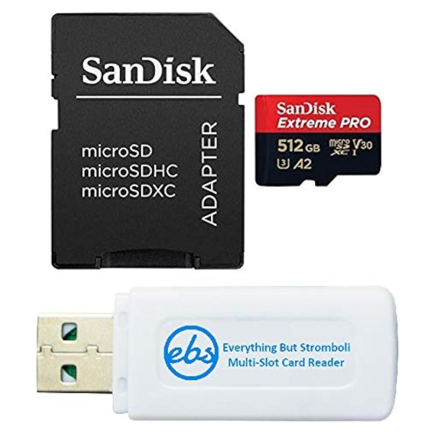 SanDisk 512GB microSD Extreme PRO con Adaptador y Lector