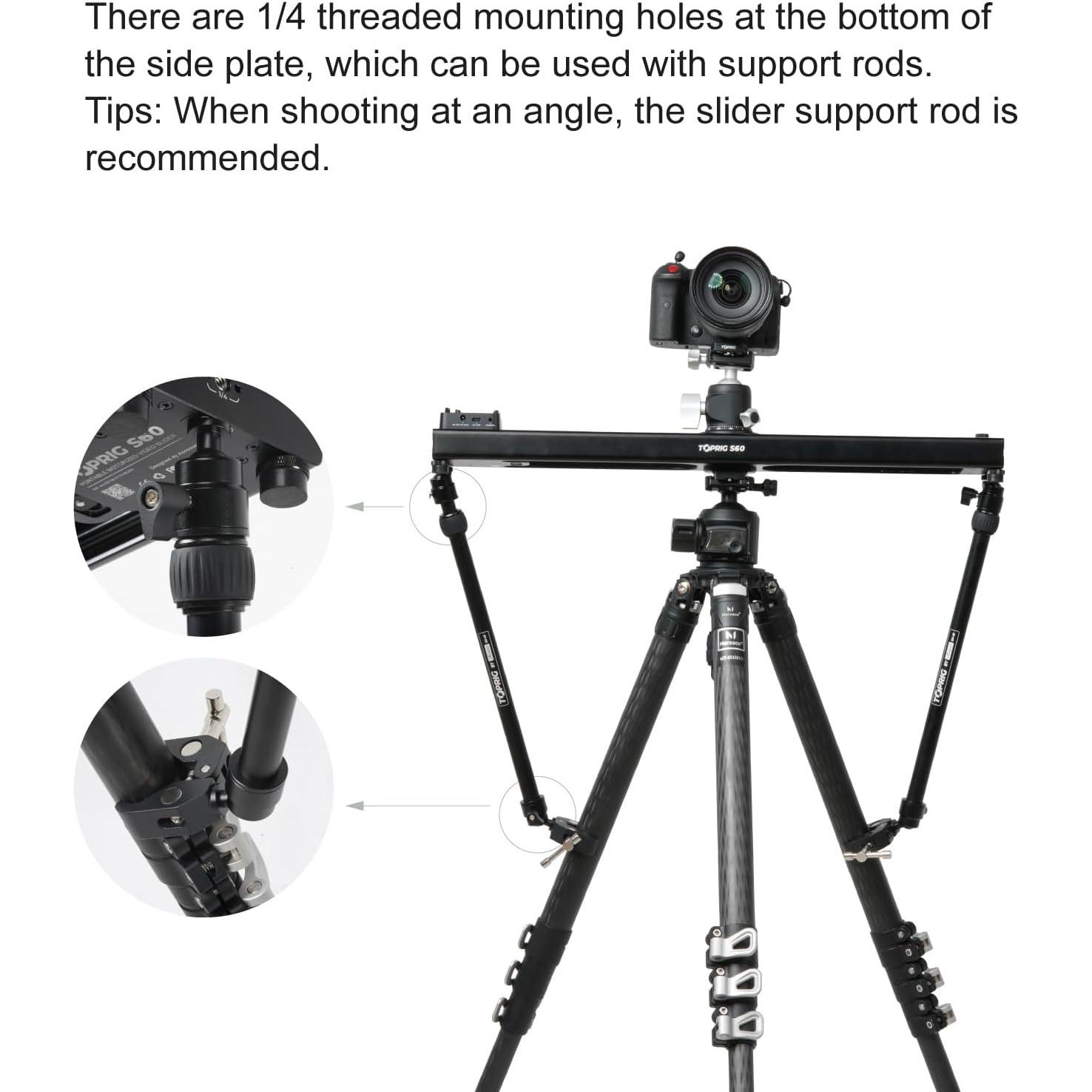 Brazos de Soporte Ajustables Toprig para Trípode - Paquete de 2