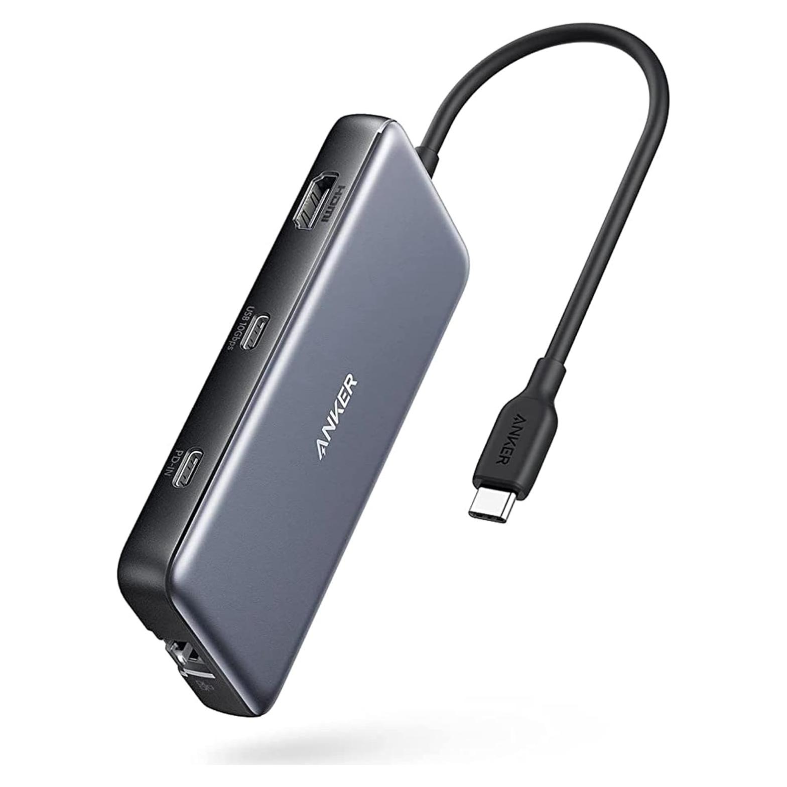 Hub USB-C Anker 555 8-en-1 85W HDMI 4K 10Gbps para MacBook