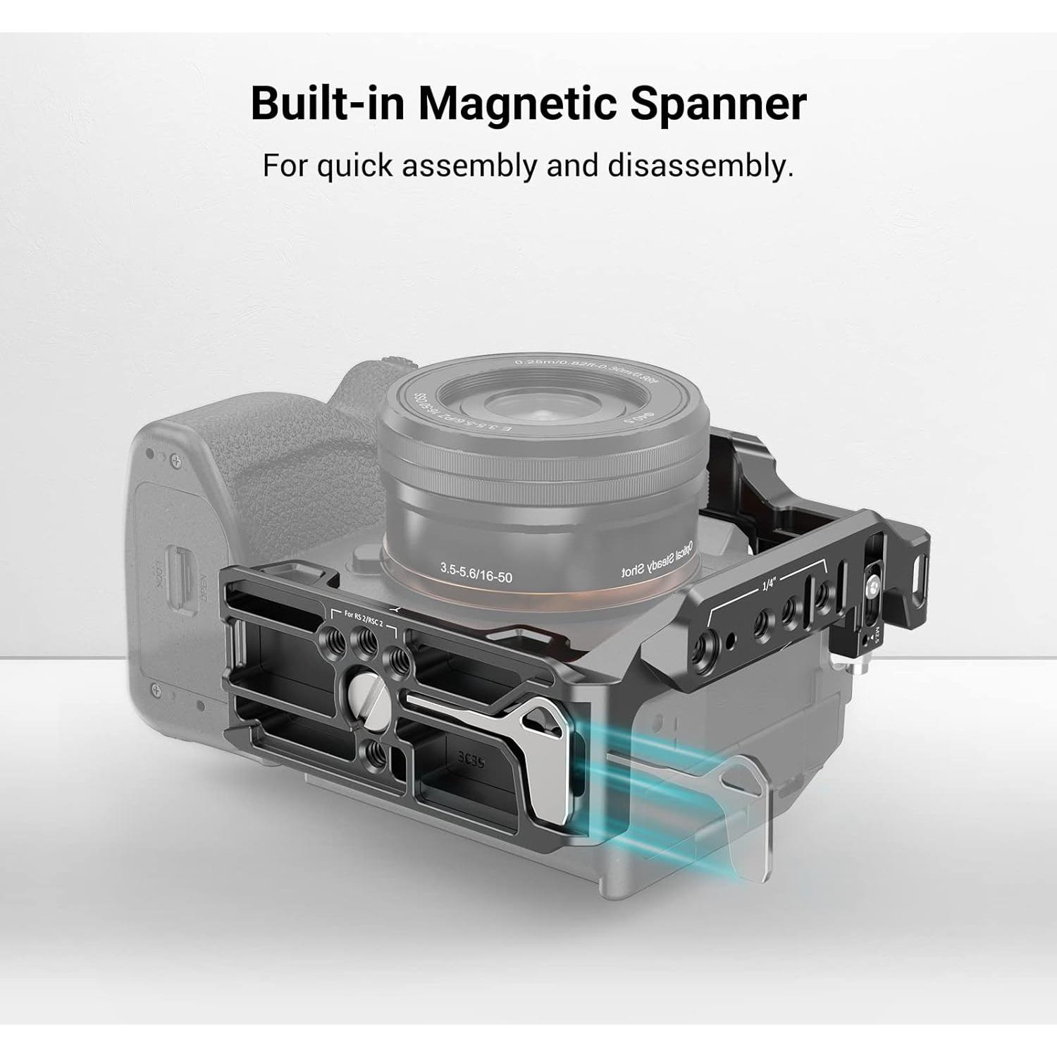 Jaula Media para Cámara SmallRig 3639 para Sony Alpha 7R V/IV/S III/Alpha 1