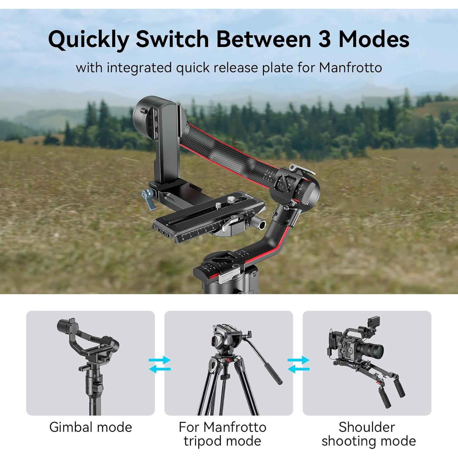 Placa de Liberación Rápida SmallRig 3158 para Manfrotto 12.9x5 cm