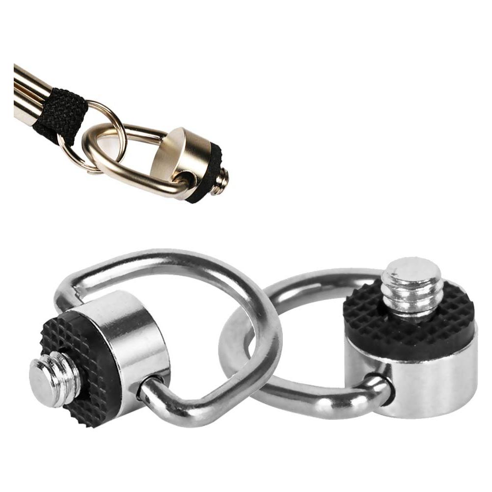 Soporte de anillo en D FUNTEN 1/4"-20 Acero Inoxidable 2 Pcs