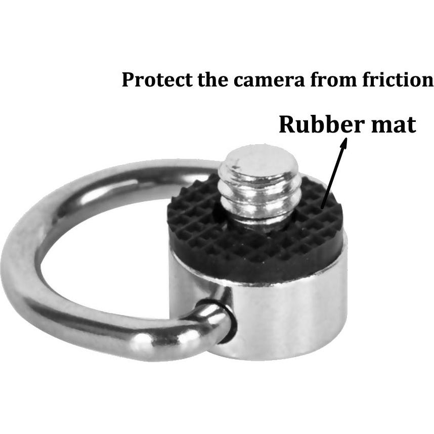 Soporte de anillo en D FUNTEN 1/4"-20 Acero Inoxidable 2 Pcs