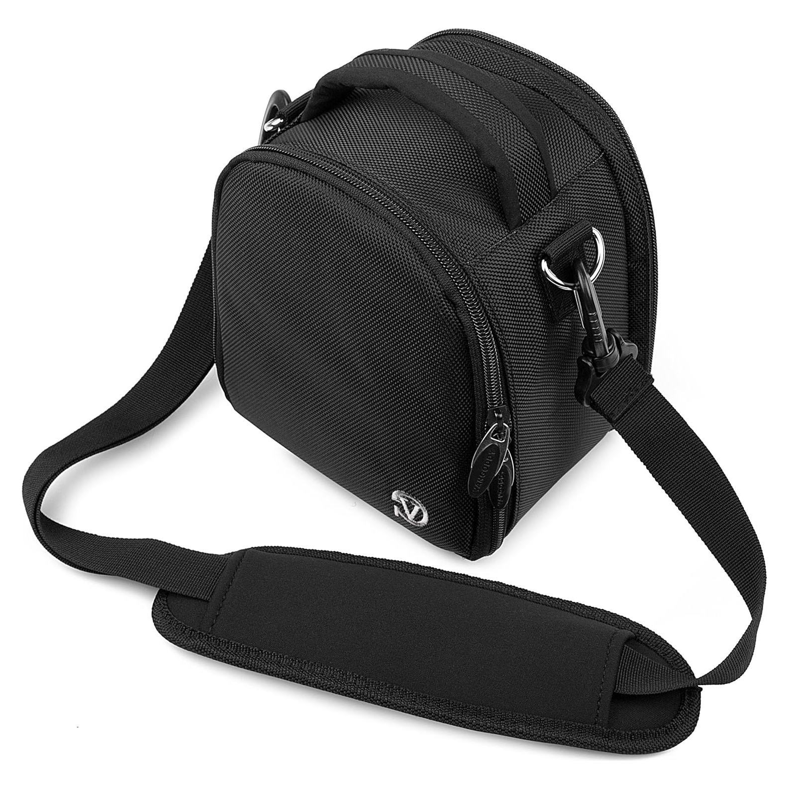 Bolsa para Cámara VanGoddy Laurel Negra Compacta 16.5x19.1cm