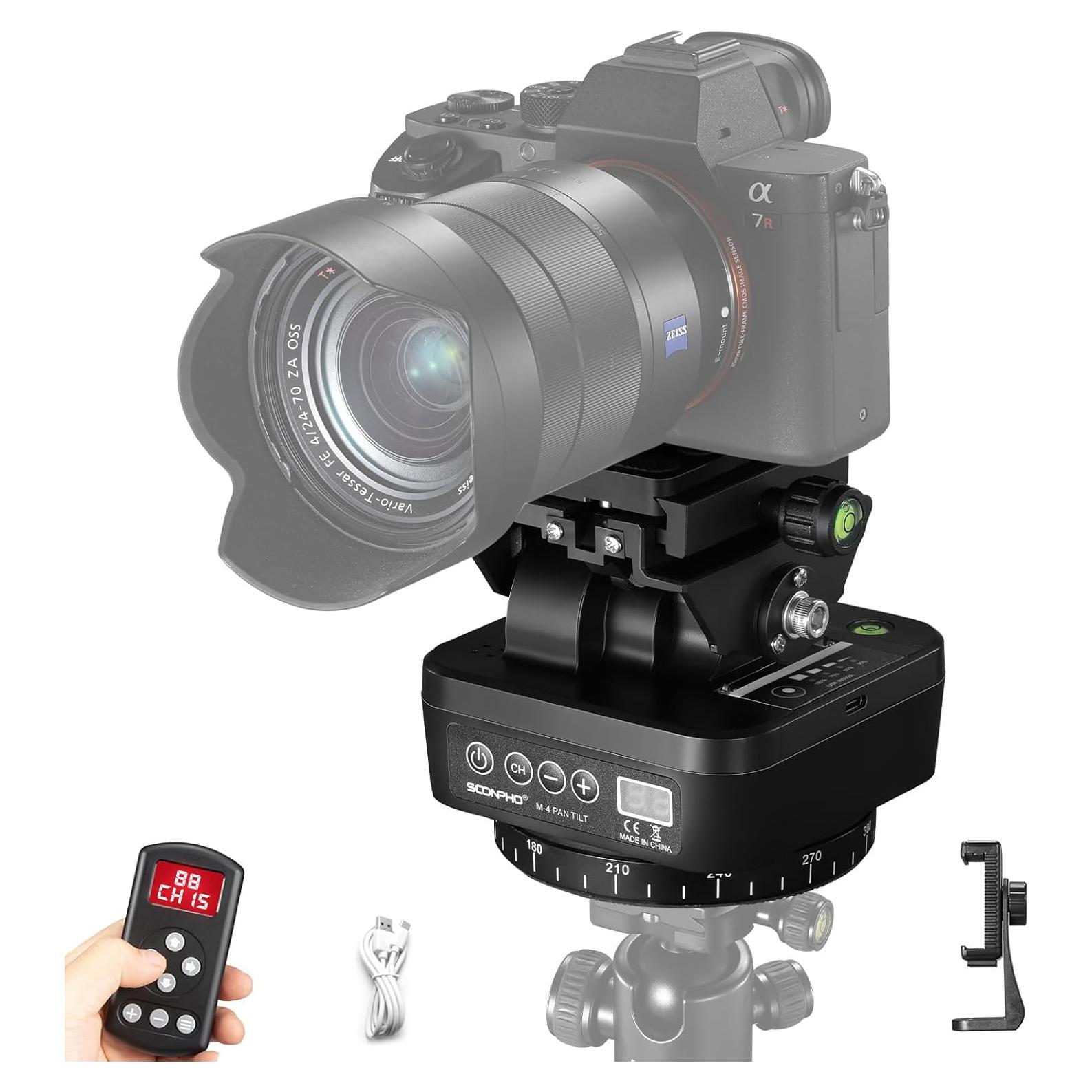 Cabezal de trípode motorizado Soonpho M4 con control remoto