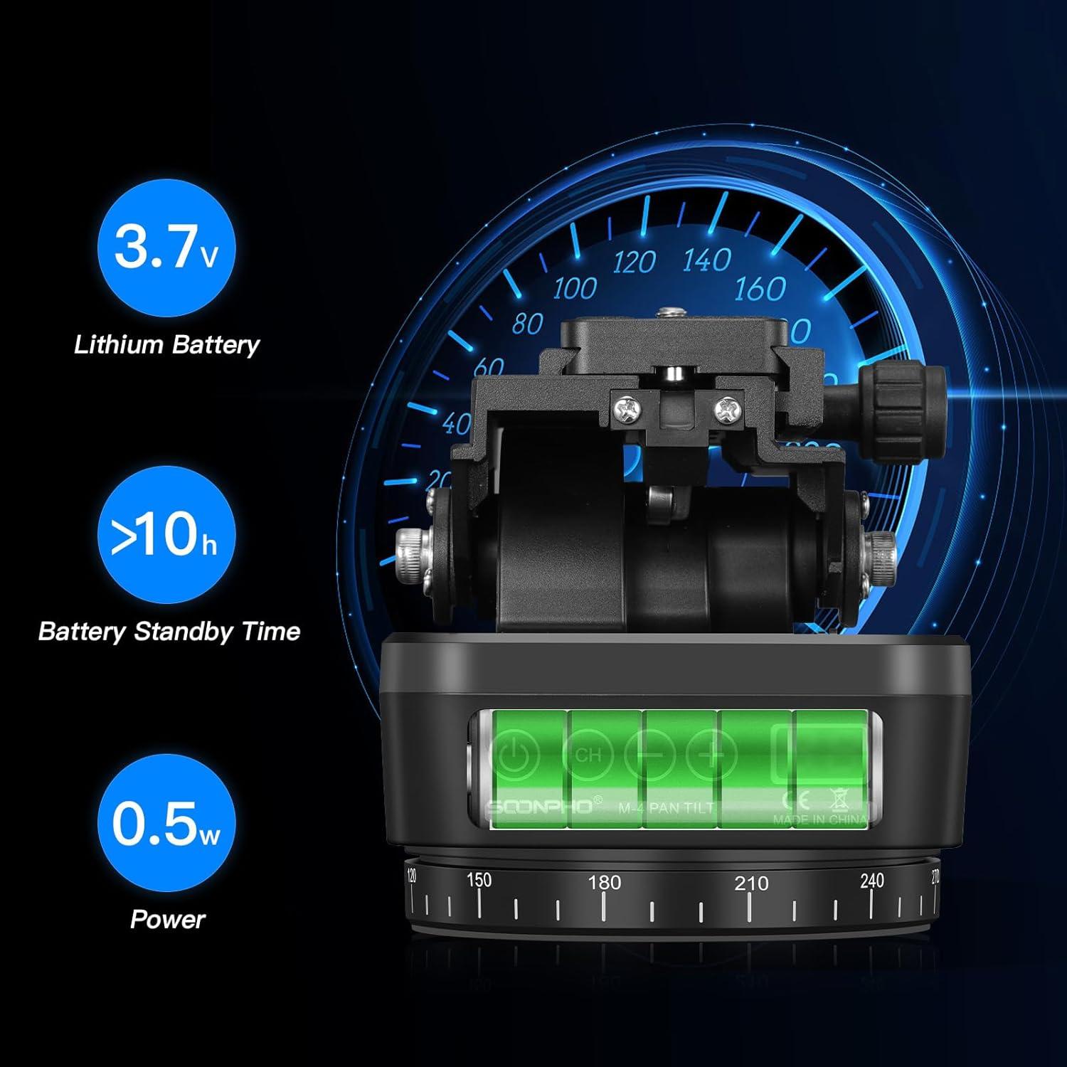 Cabezal de trípode motorizado Soonpho M4 con control remoto