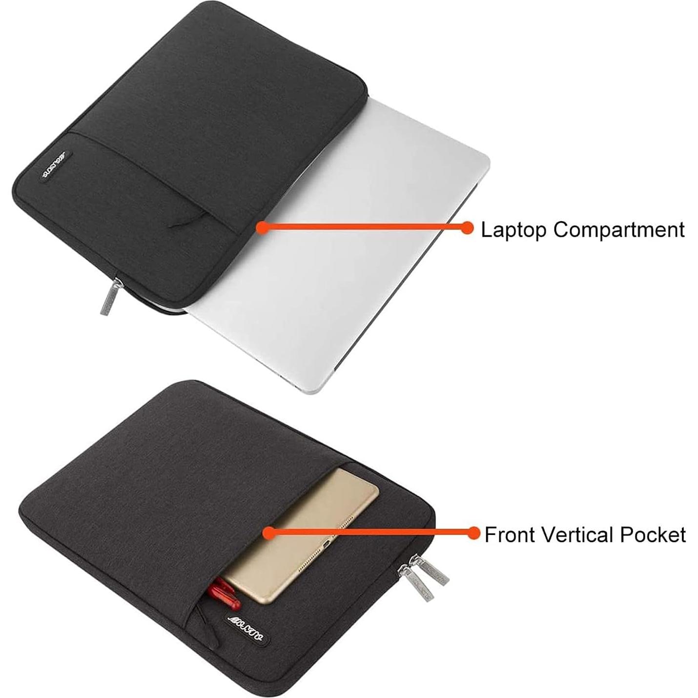 Funda para Laptop MOSISO 13.3" Negra con Bolsillo