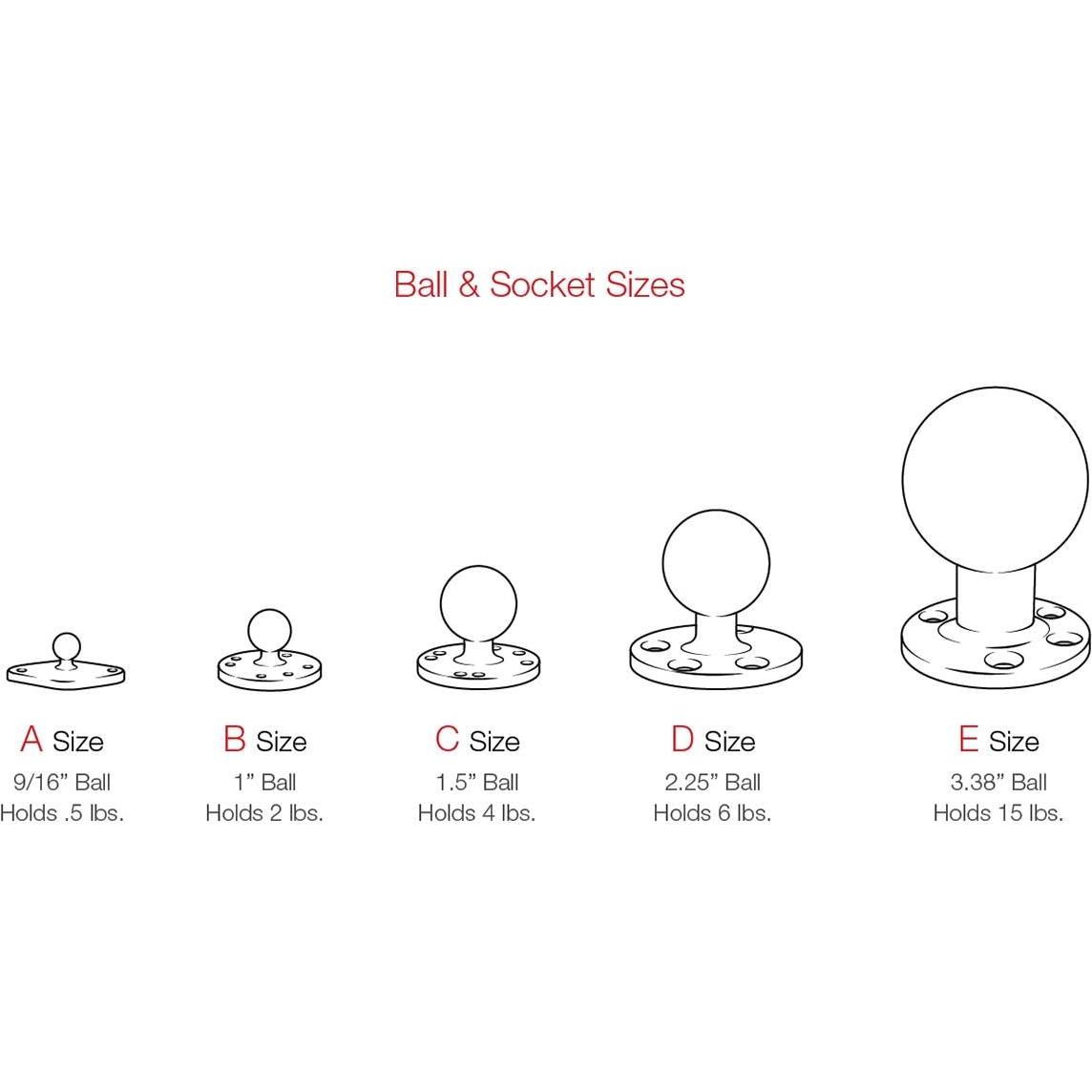 Base de bola RAM Mounts GPS RAM-B-238U 6.17x3.33cm Aluminio