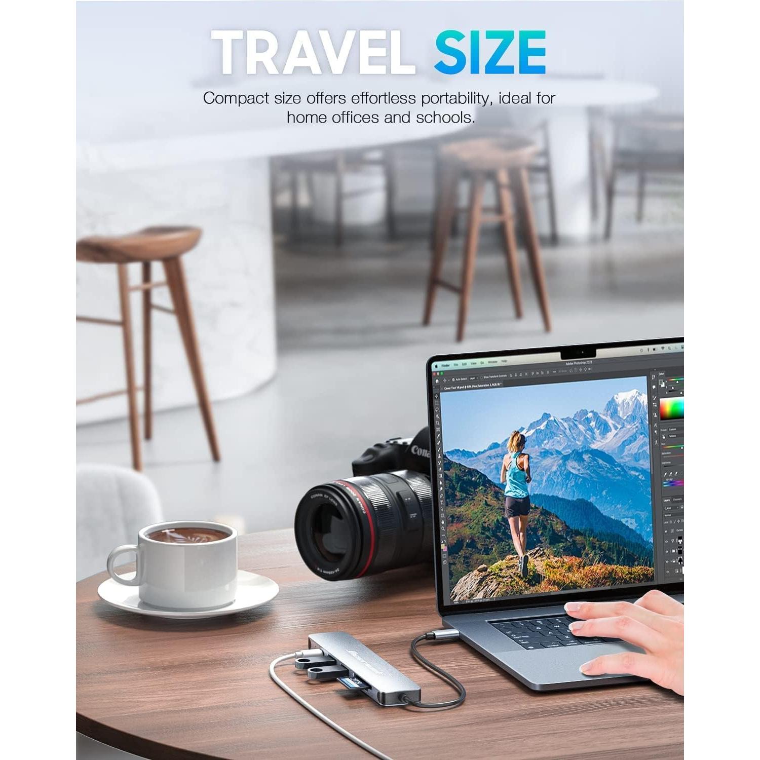 Hub USB C Hiearcool 7 en 1 HDMI 4K 100W para MacBook Pro