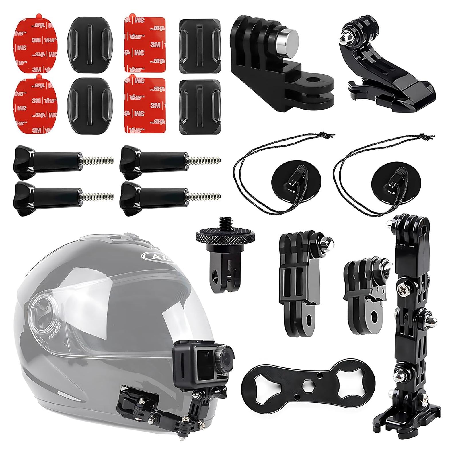 Kit de Montaje para Casco de Motocicleta SRUIM - GoPro, DJI, Insta360