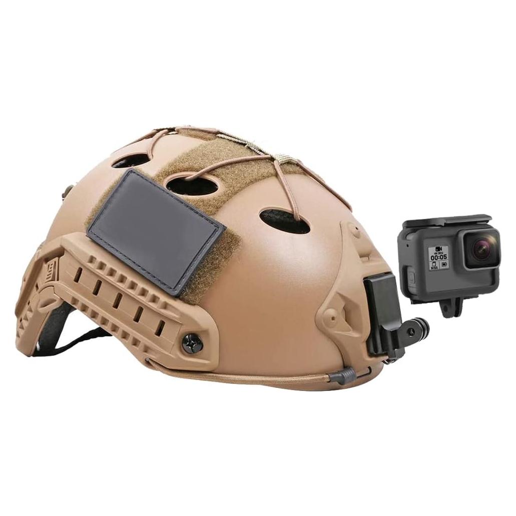 Soporte de casco NVG de aluminio Lupholue para cámaras de acción