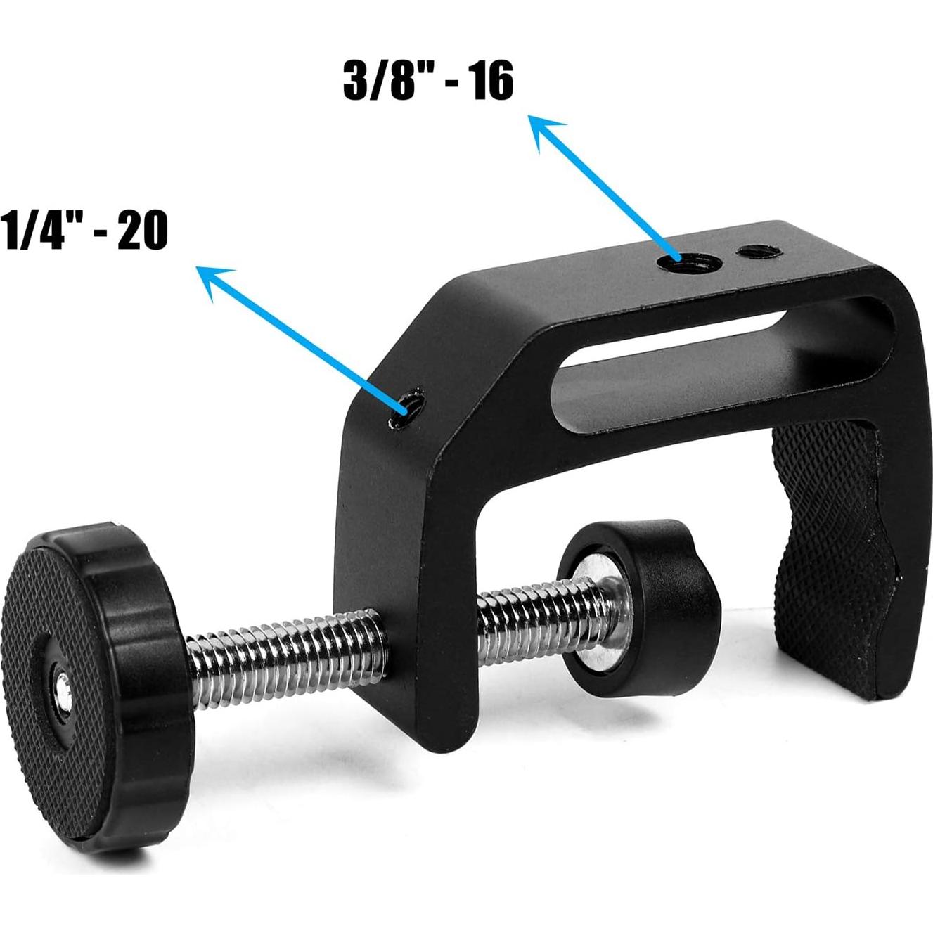 Soporte de cámara WANBY con abrazadera de doble bola 7.9x4.8cm