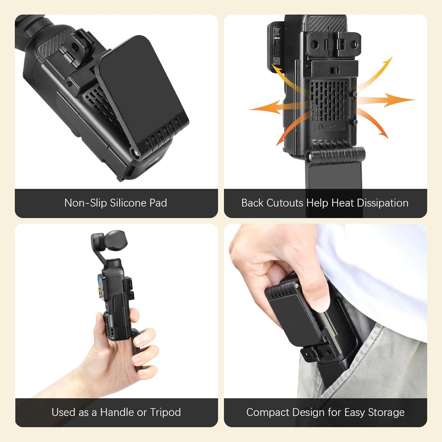 Soporte Magnético Amazear para DJI Osmo Pocket 3, Negro