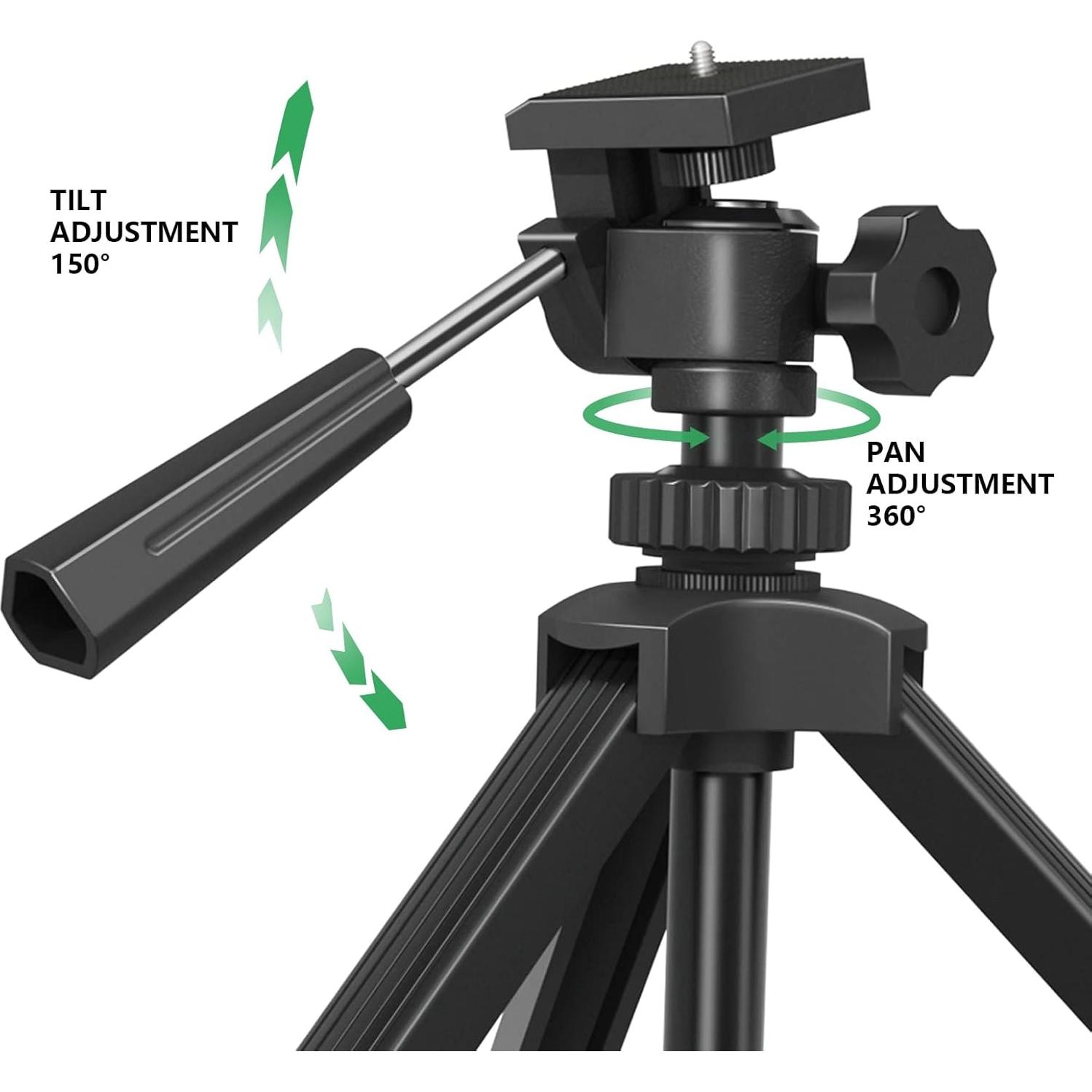 Trípode Compacto de Mesa WEOOEN Ajustable 24.1-34 cm