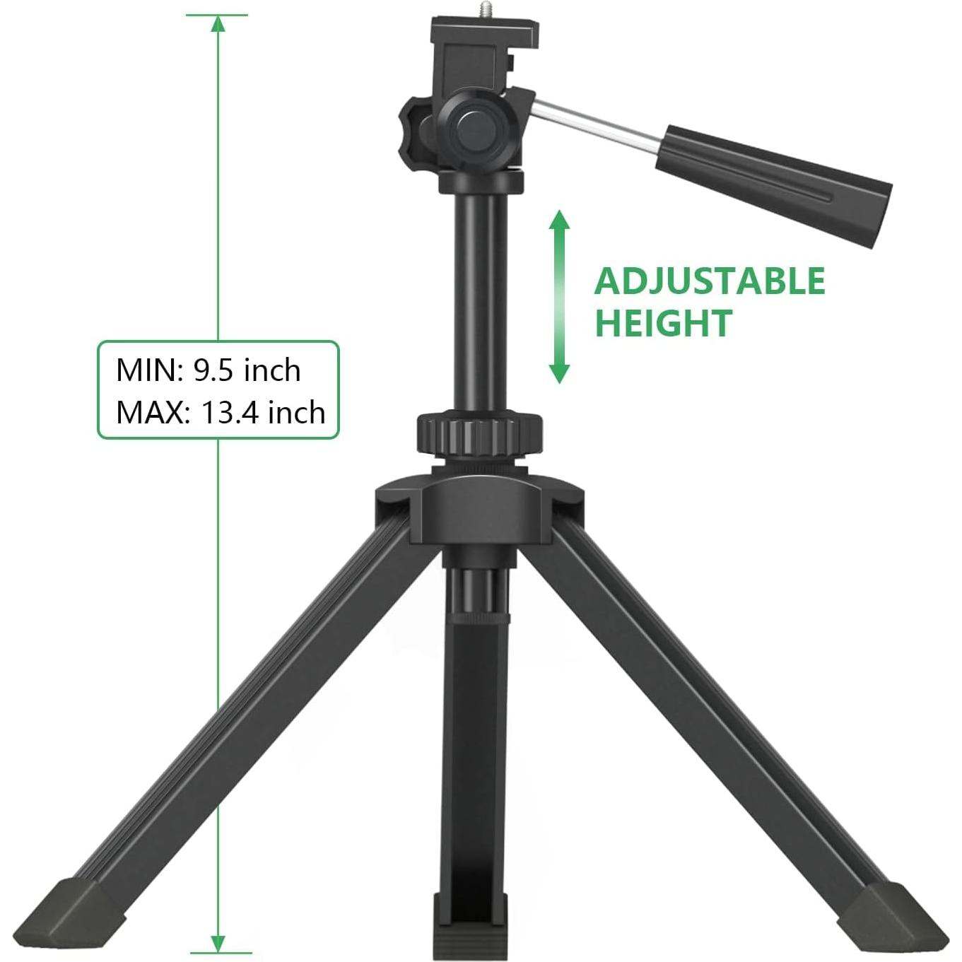 Trípode Compacto de Mesa WEOOEN Ajustable 24.1-34 cm