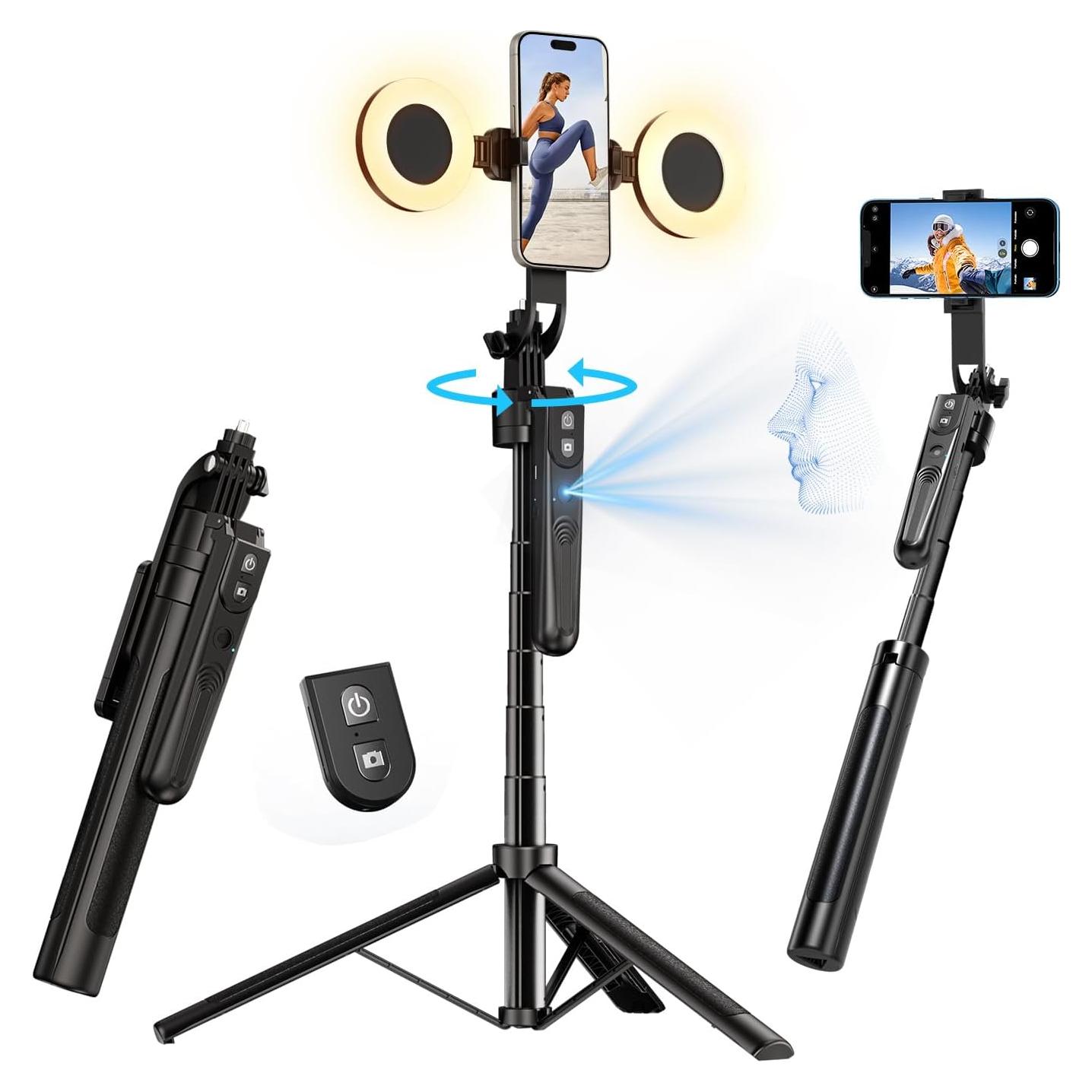 Trípode Auto Seguimiento yAyusi 180.3 cm con Luz LED