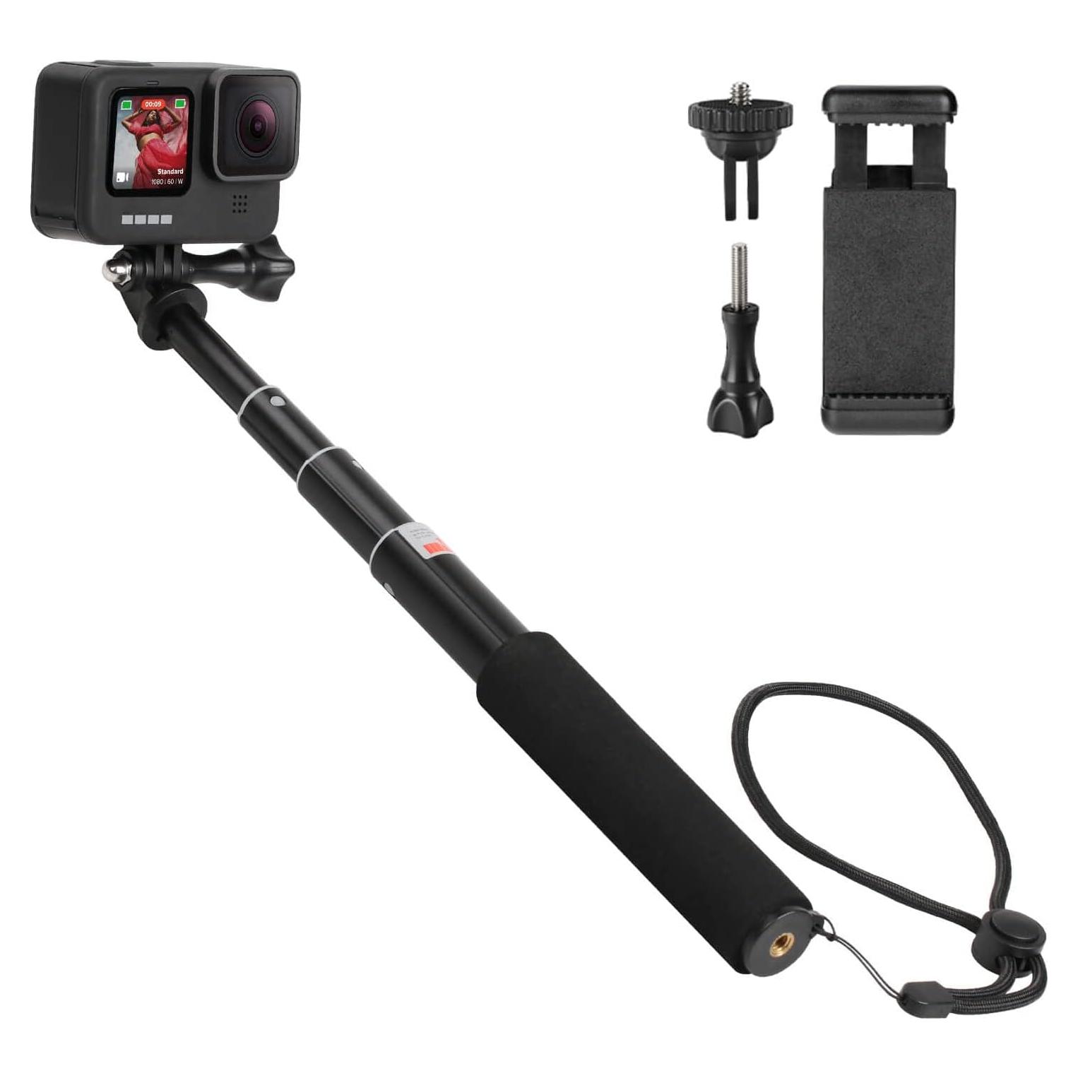 HSU Selfie Stick Telescópico Impermeable para GoPro y Móviles