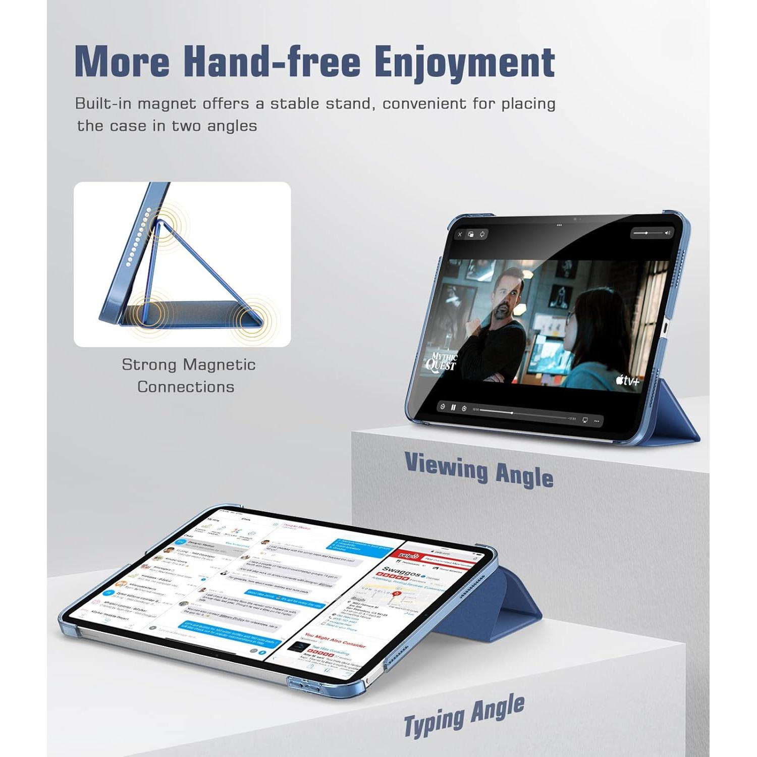 Funda TiMOVO para iPad A16 11" 2025 y 10.9" 2022 Azul