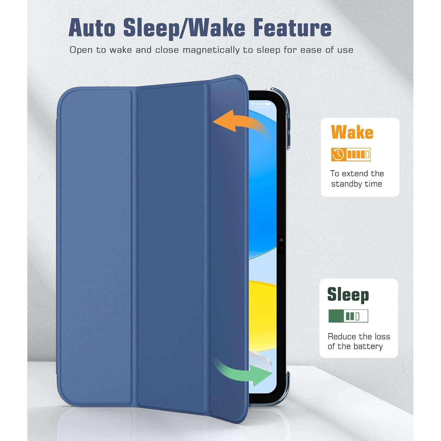 Funda TiMOVO para iPad A16 11" 2025 y 10.9" 2022 Azul