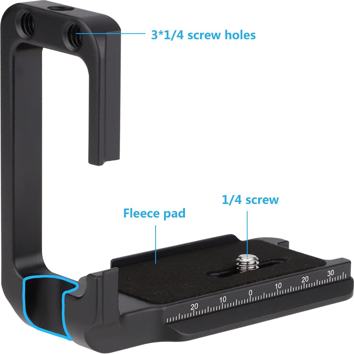 Soporte en L Haoge HG-R7 para cámara Canon EOS R7 - Aluminio CNC