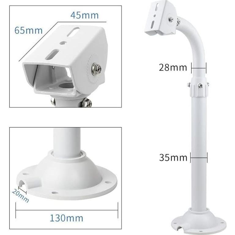 Soporte Extensor de Techo para Cámara de Seguridad V-Fiabilidad 30-60cm