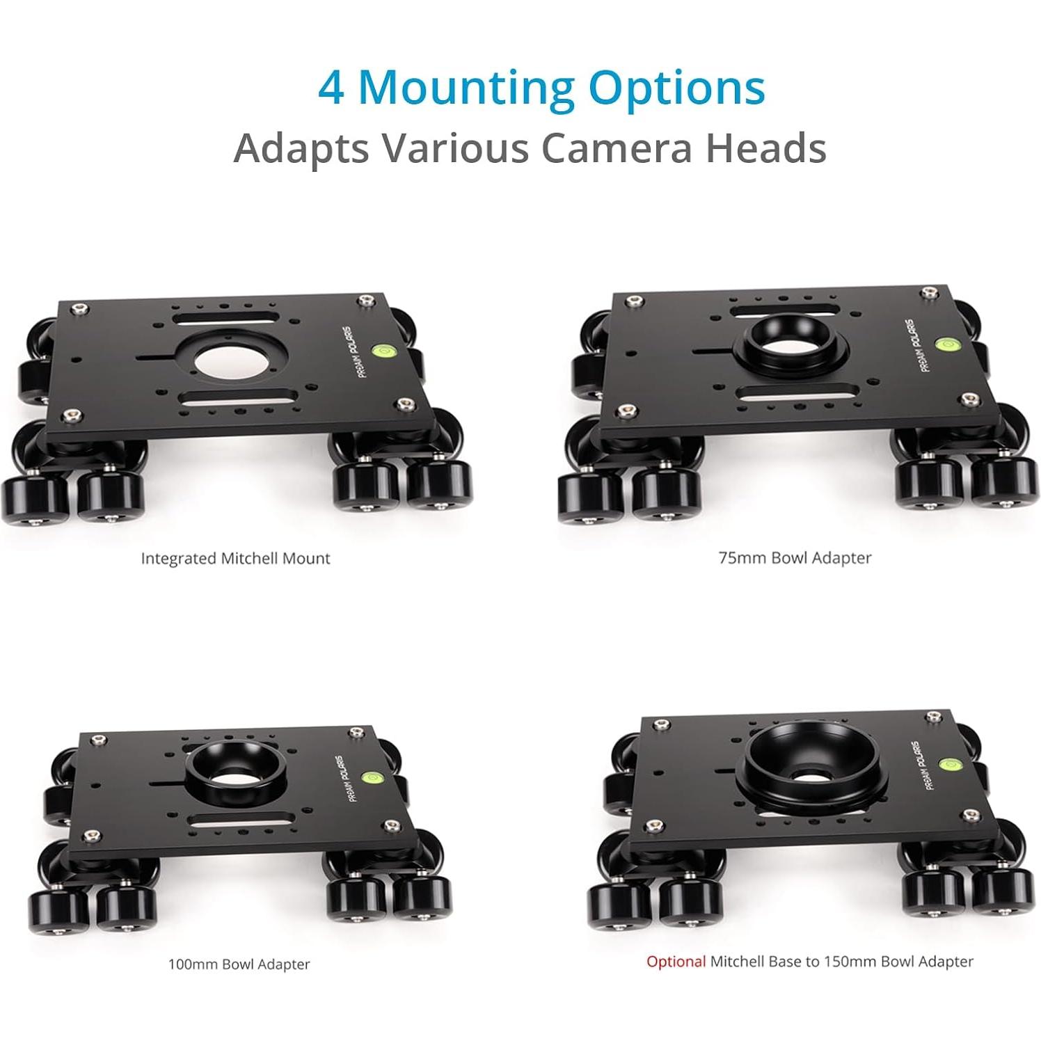 Dolly de Cámara PROAIM Polaris 200kg con Adaptadores y Rieles