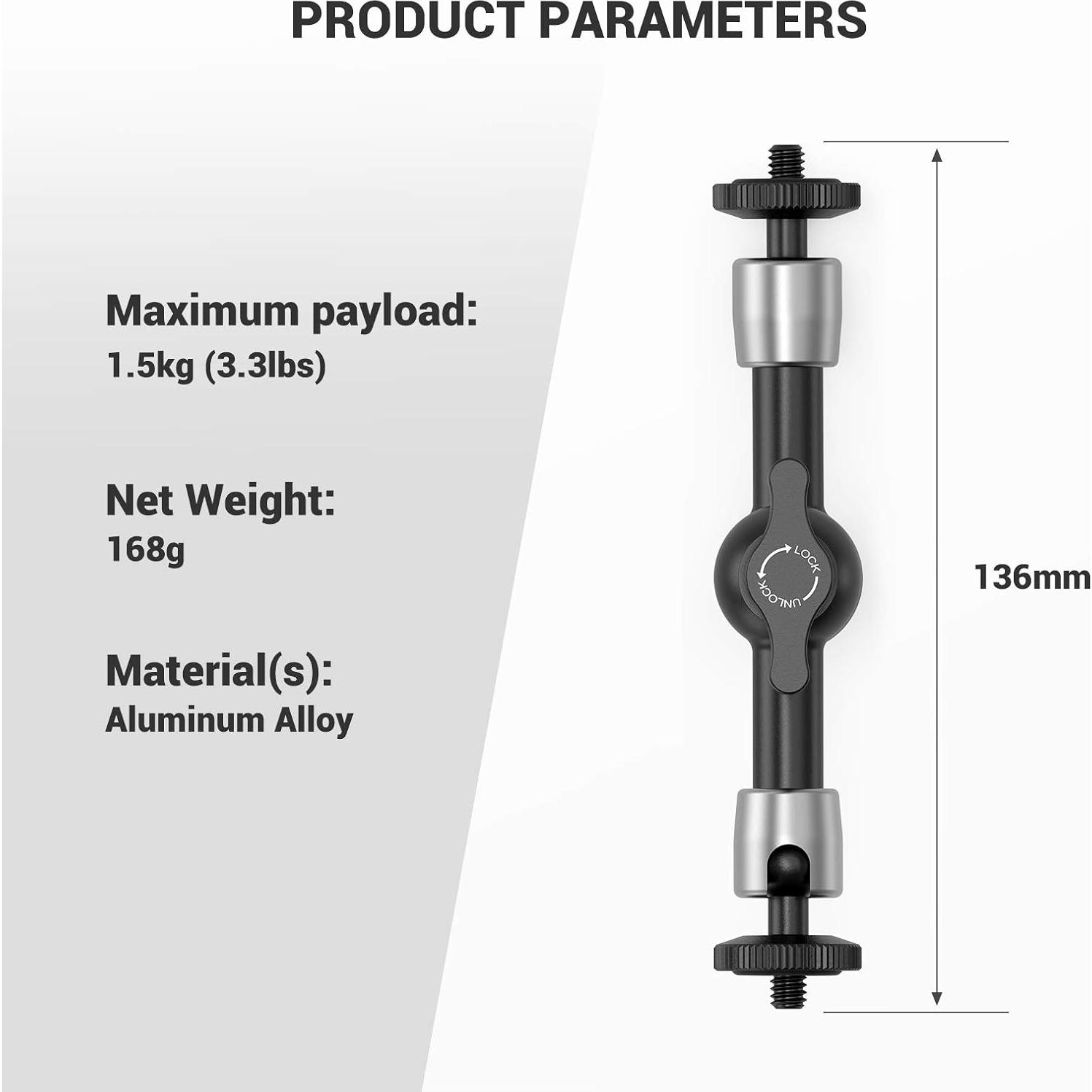 Brazo Mágico Articulado SmallRig 14 cm con Tornillo 1/4"