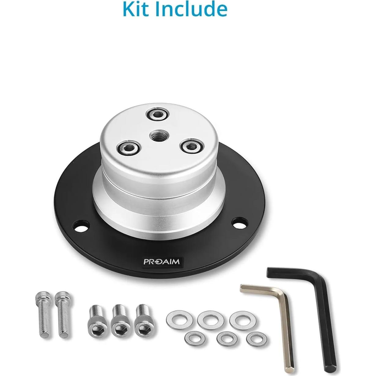 Adaptador de Montaje Proaim Euro/Elemac Base 200kg Aluminio CNC
